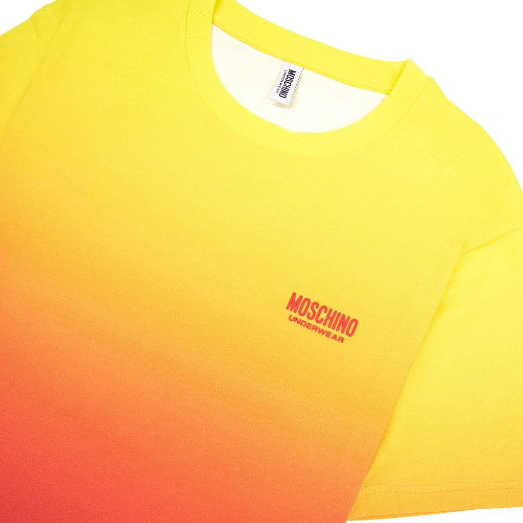 Moschino Underwear Logo Tape Lounge T Shirt Yellow/red