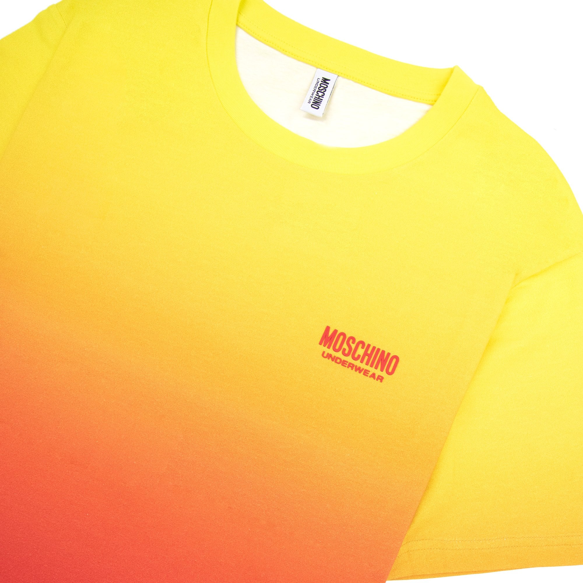 Moschino Underwear Logo Tape Lounge T Shirt Yellow/red