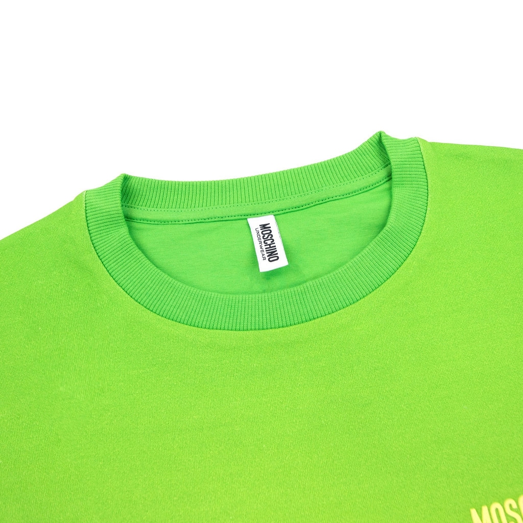 Moschino Underwear Pocket Tape Logo Sweatshirt Green/yellow