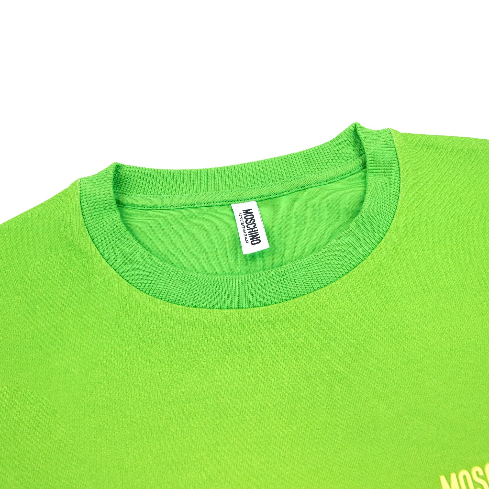 Moschino Underwear Pocket Tape Logo Sweatshirt Green/yellow