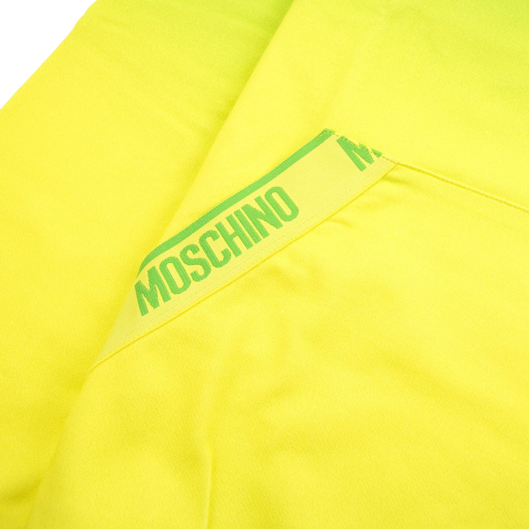 Moschino Underwear Pocket Tape Logo Sweatshirt Green/yellow