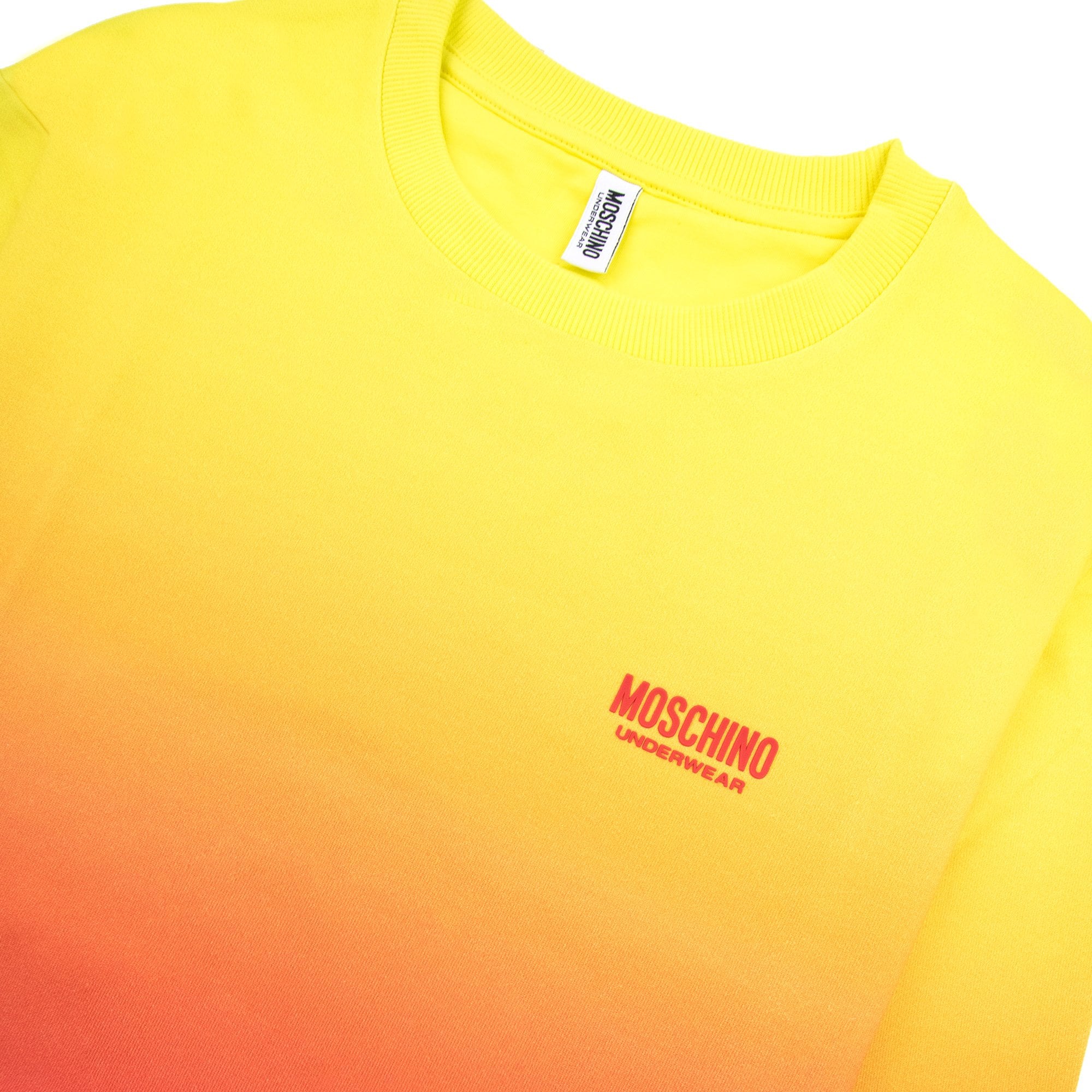 Moschino Underwear Pocket Tape Logo Sweatshirt Yellow/red