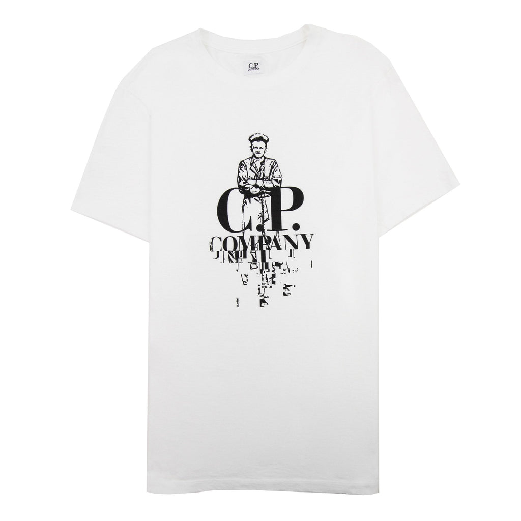 Cp Company 30 Worker Logo T Shirt White 100