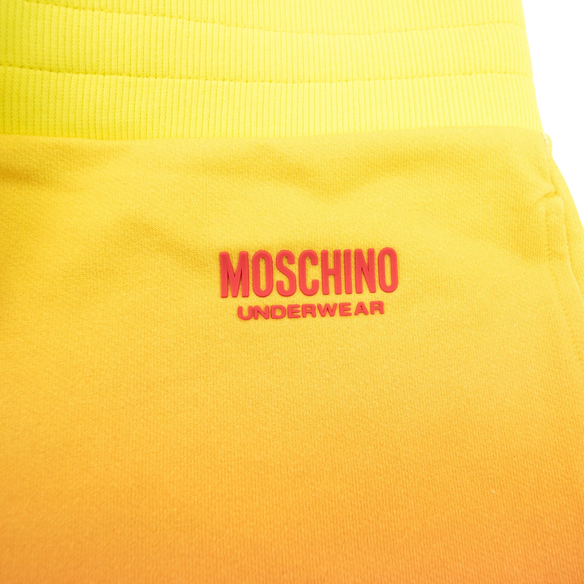Moschino Underwear Waist Band Logo Bermuda Shorts Yellow/red