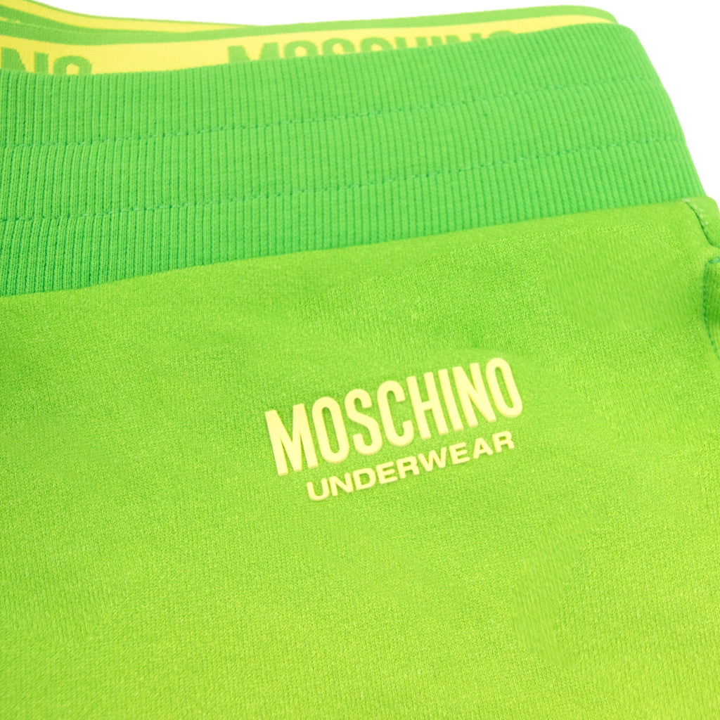 Moschino Underwear Waist Band Logo Bermuda Shorts Green/yellow