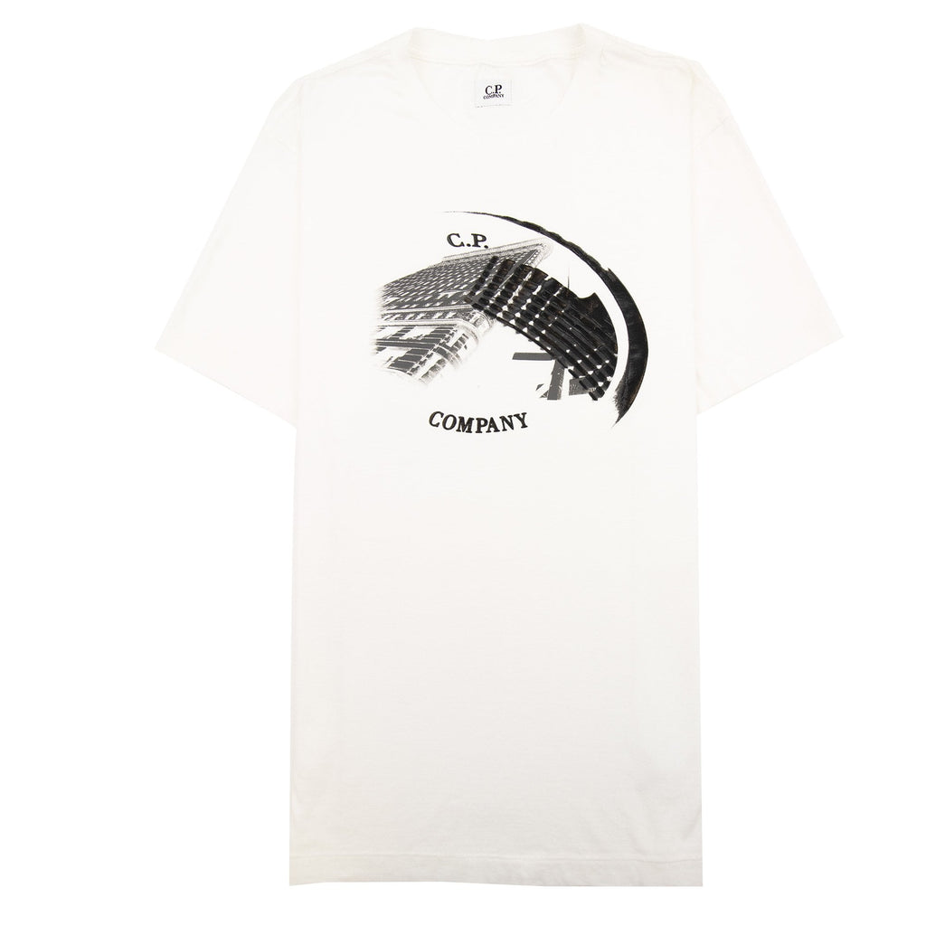 Cp Company Iron Logo Printed T Shirt White