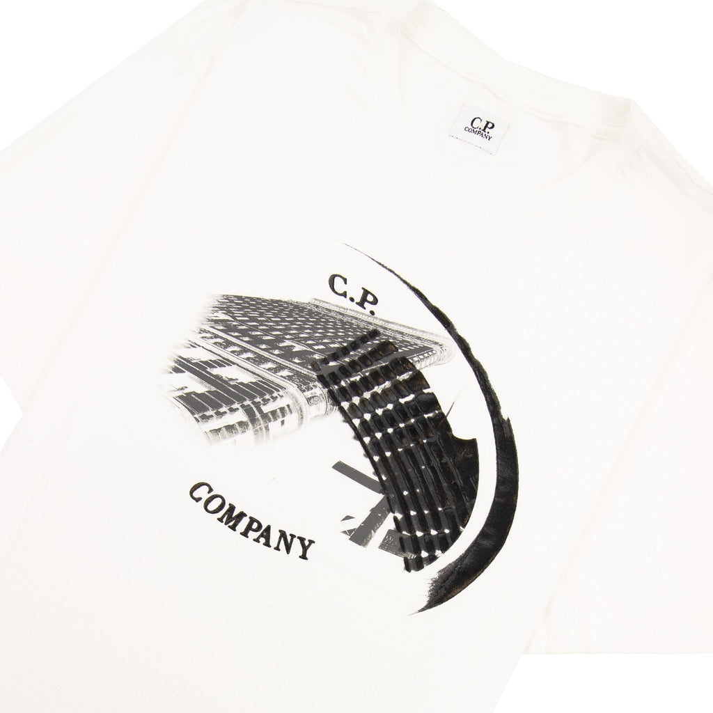 Cp Company Iron Logo Printed T Shirt White
