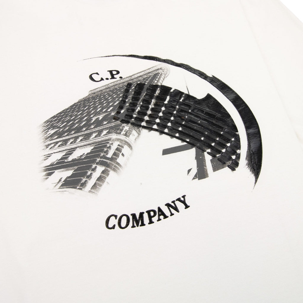 Cp Company Iron Logo Printed T Shirt White