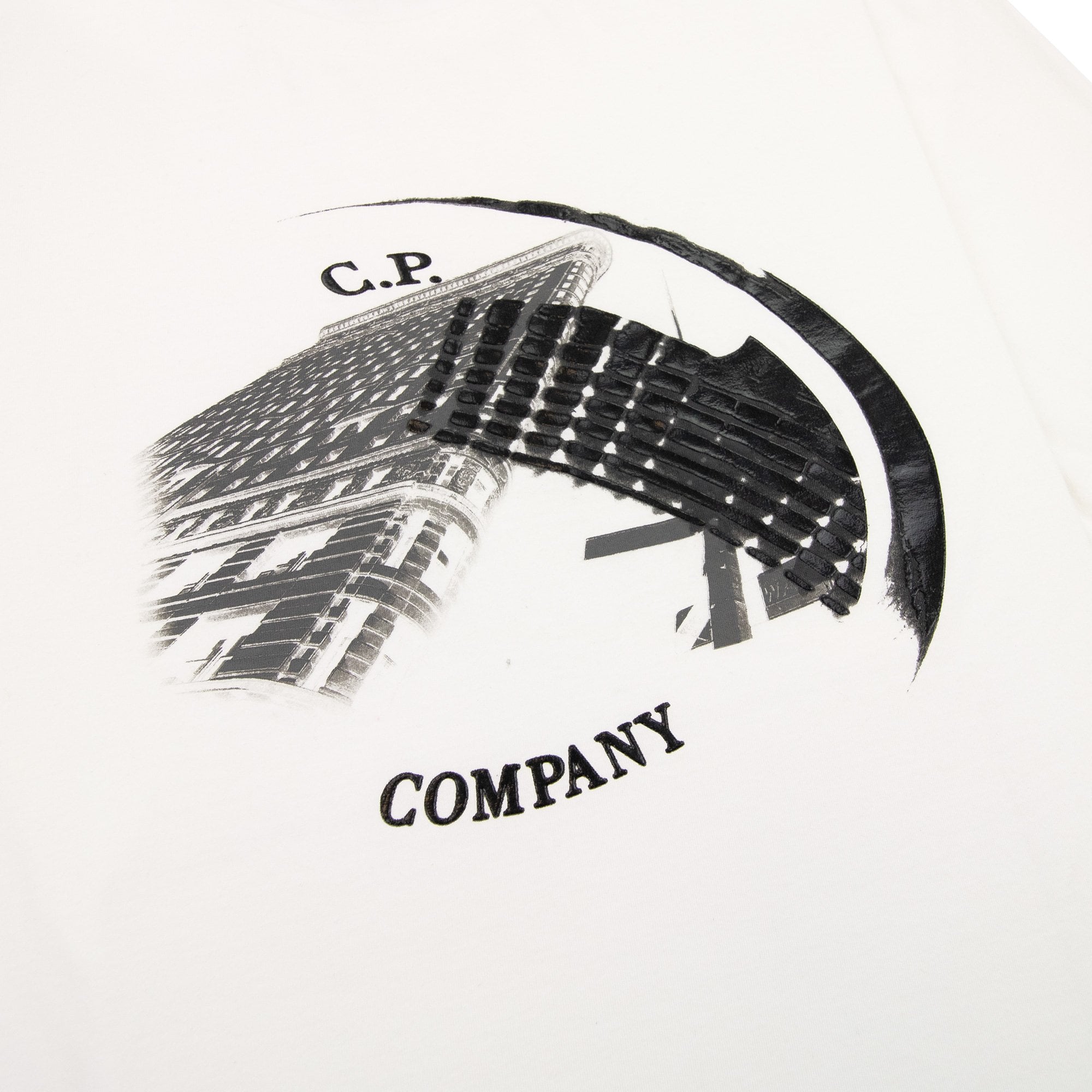 Cp Company Iron Logo Printed T Shirt White