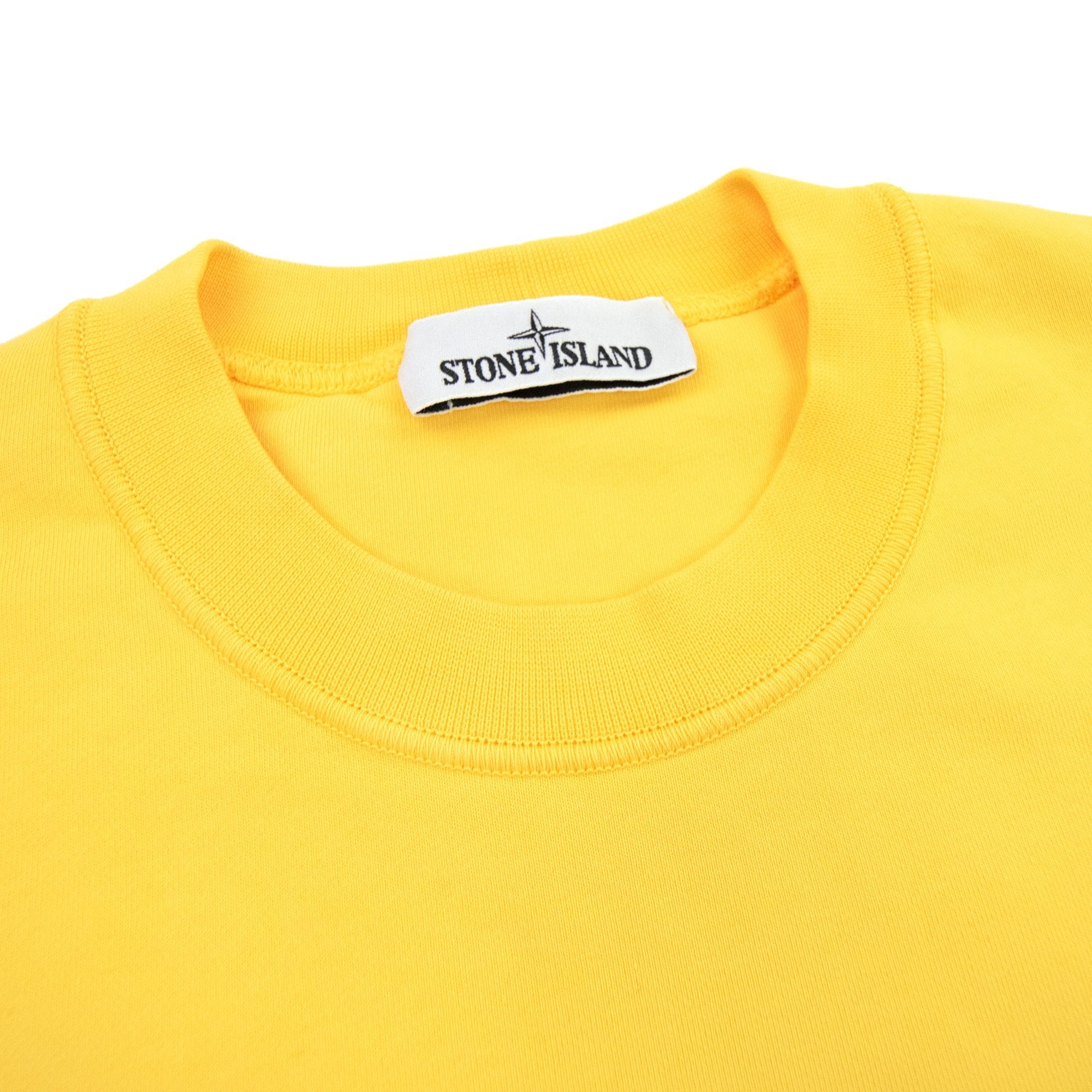 Stone Island 63051 Crewneck Sweatshirt Yellow V0030