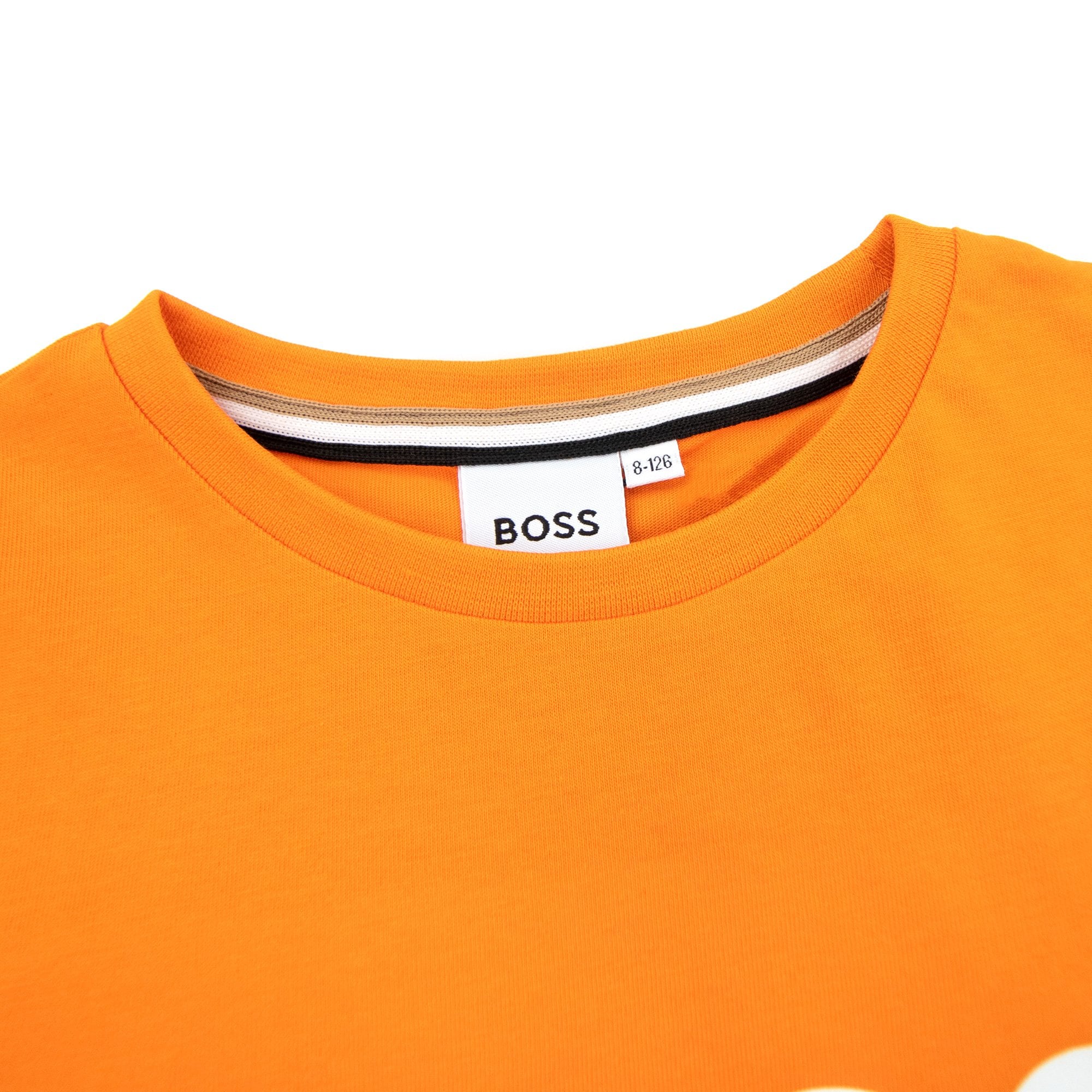 Hugo Boss Kids Logo Printed T Shirt Orange 401