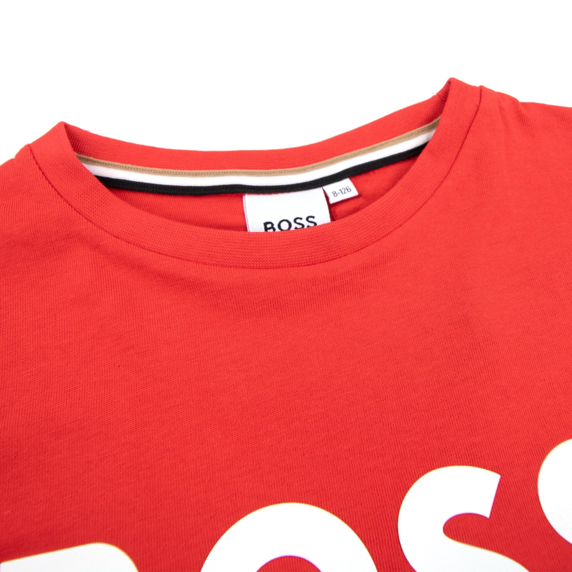 Hugo Boss Kids Logo Printed T Shirt Red 991