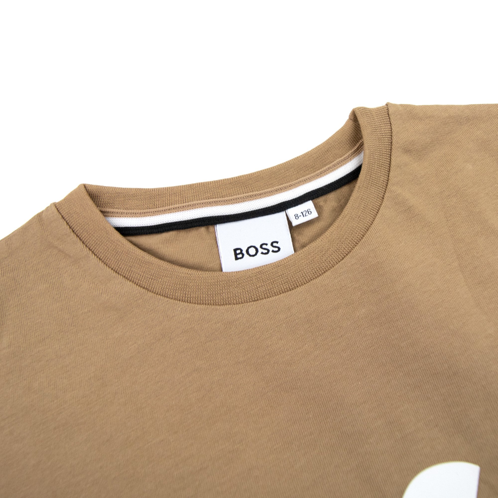 Hugo Boss Kids Logo Printed T Shirt Beige 269