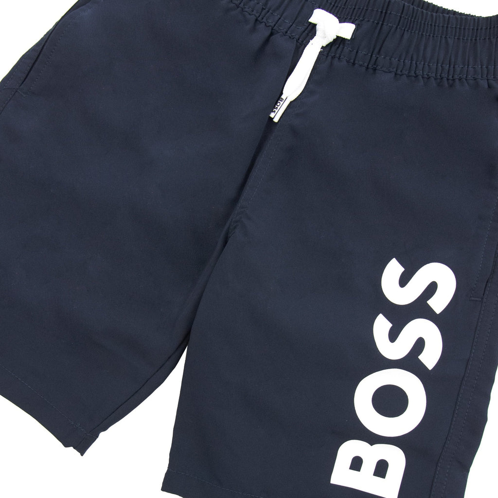 Hugo Boss Kids Infant Logo Swim Shorts Navy 849