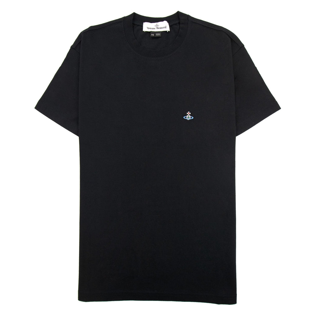 Vivienne Westwood Embroidered Orb Log Classic T Shirt Black N401