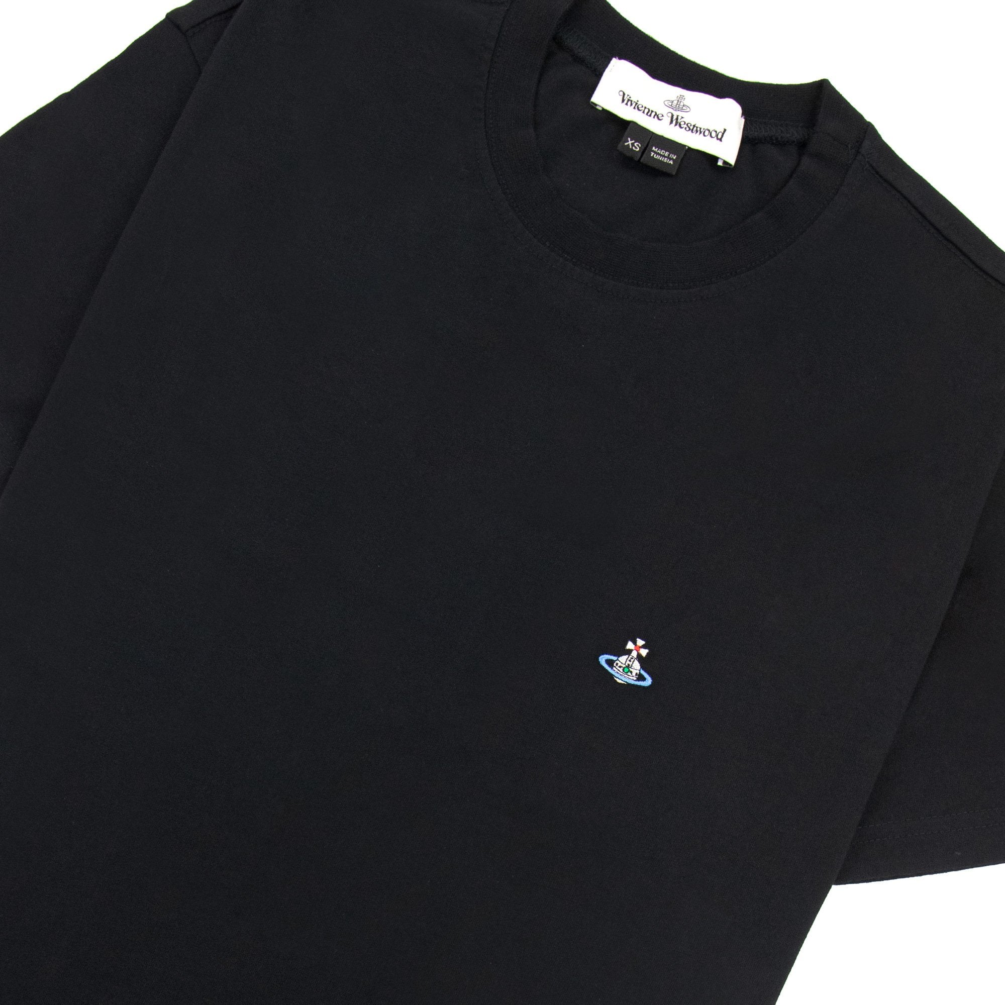 Vivienne Westwood Embroidered Orb Log Classic T Shirt Black N401