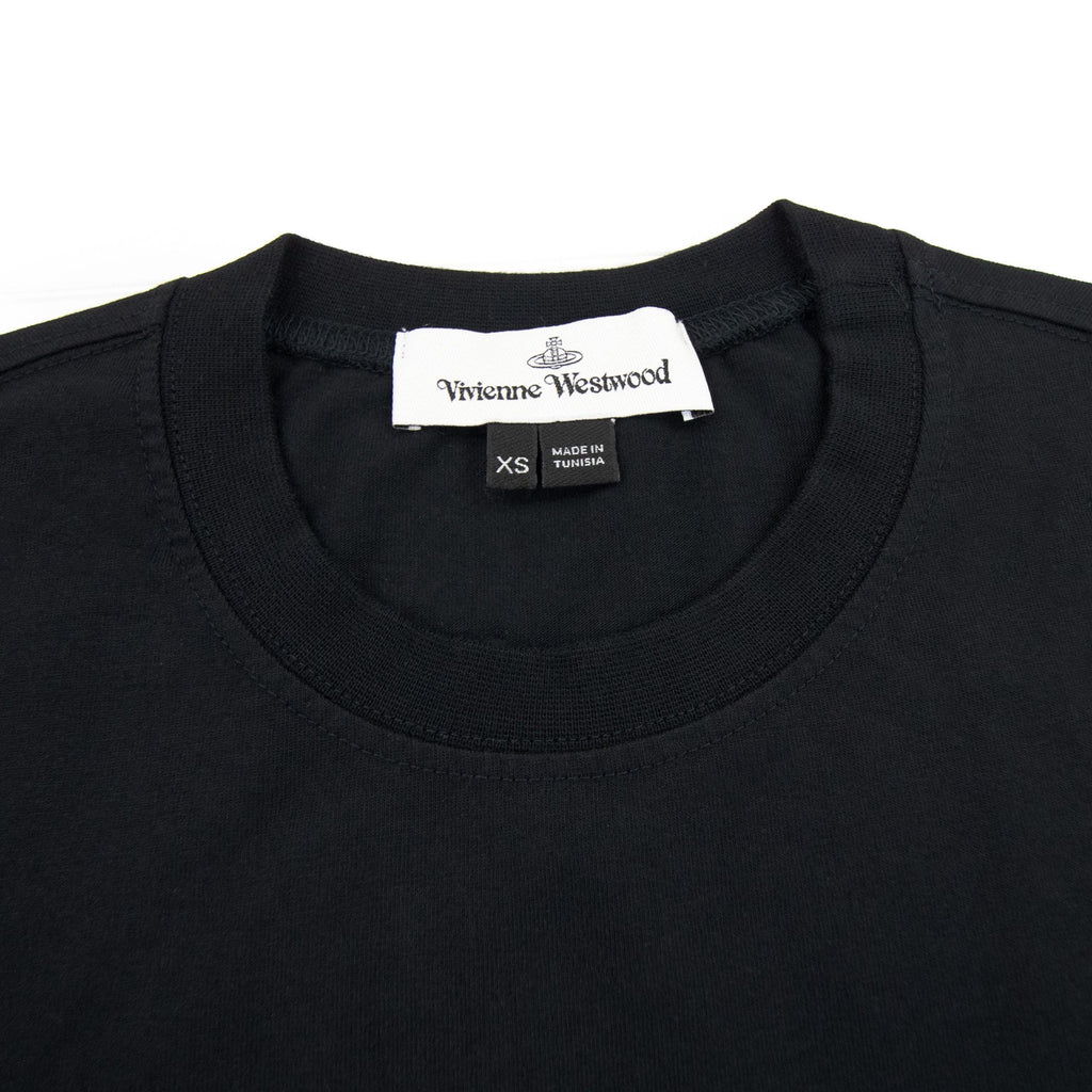 Vivienne Westwood Embroidered Orb Log Classic T Shirt Black N401