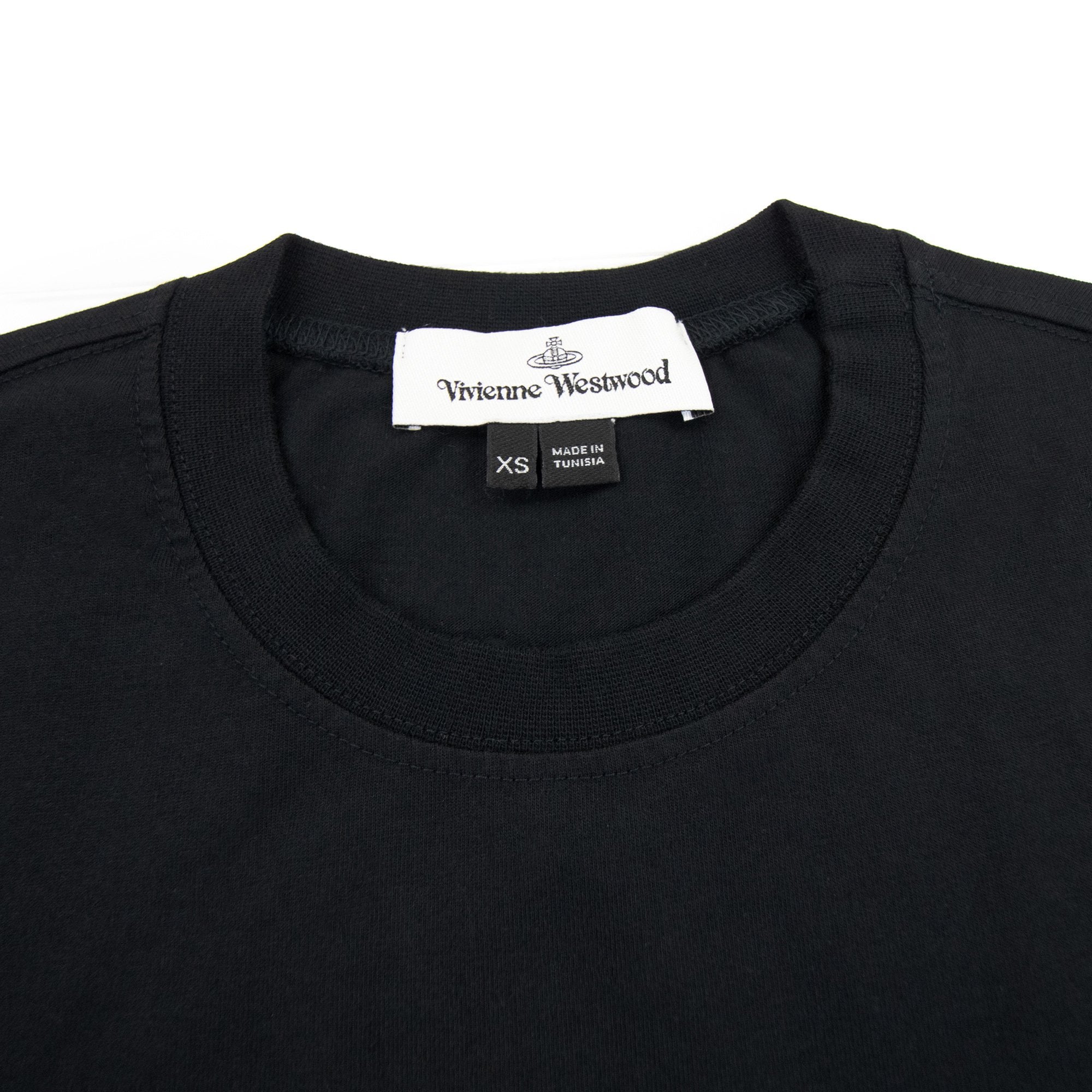 Vivienne Westwood Embroidered Orb Log Classic T Shirt Black N401