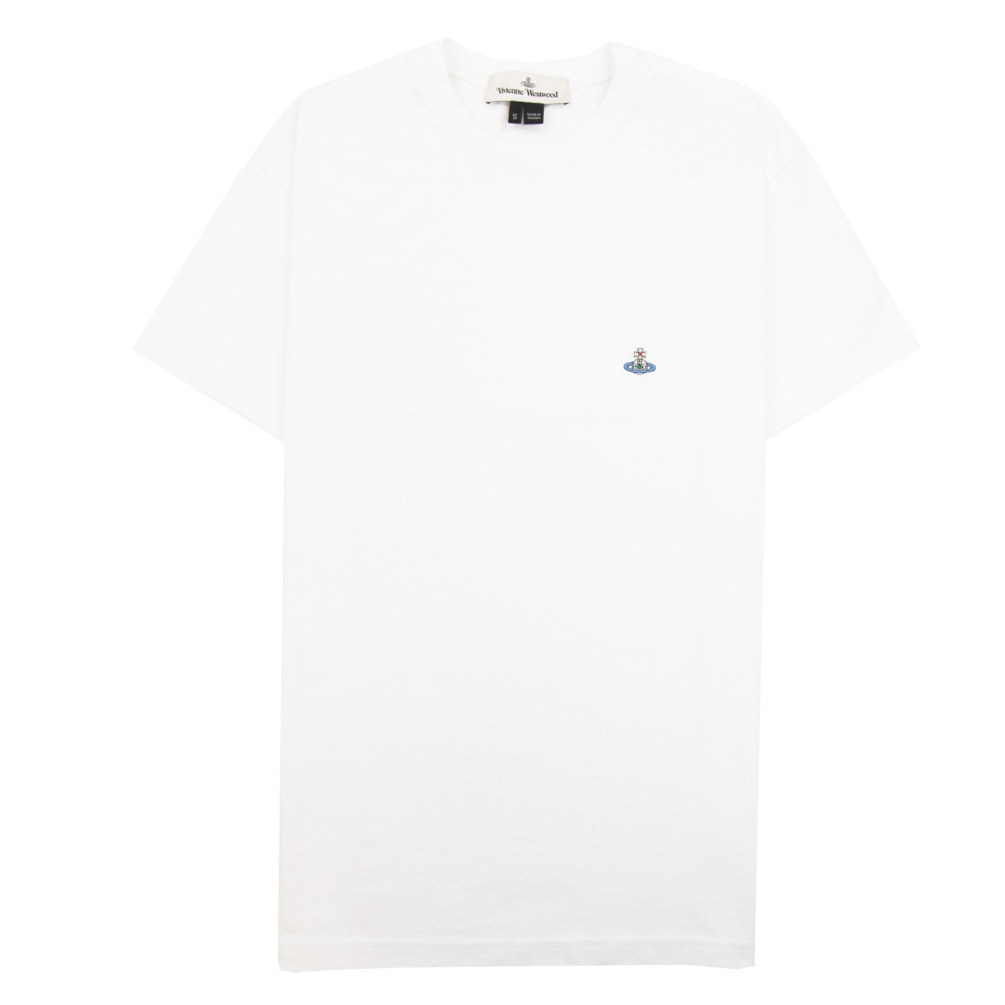 Vivienne Westwood Embroidered Orb Log Classic T Shirt White A401