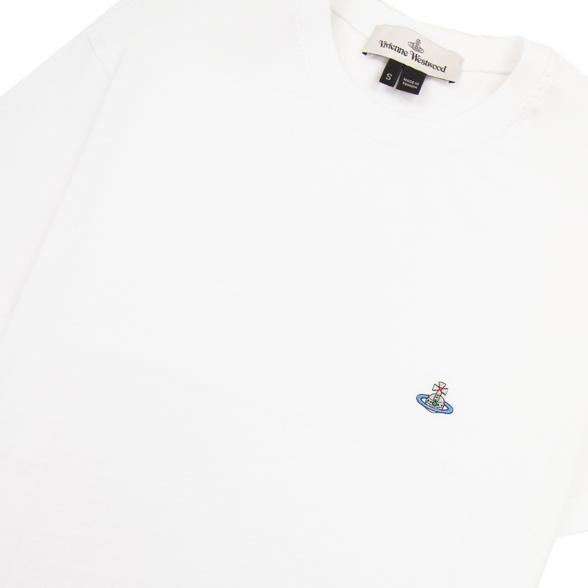 Vivienne Westwood Embroidered Orb Log Classic T Shirt White A401