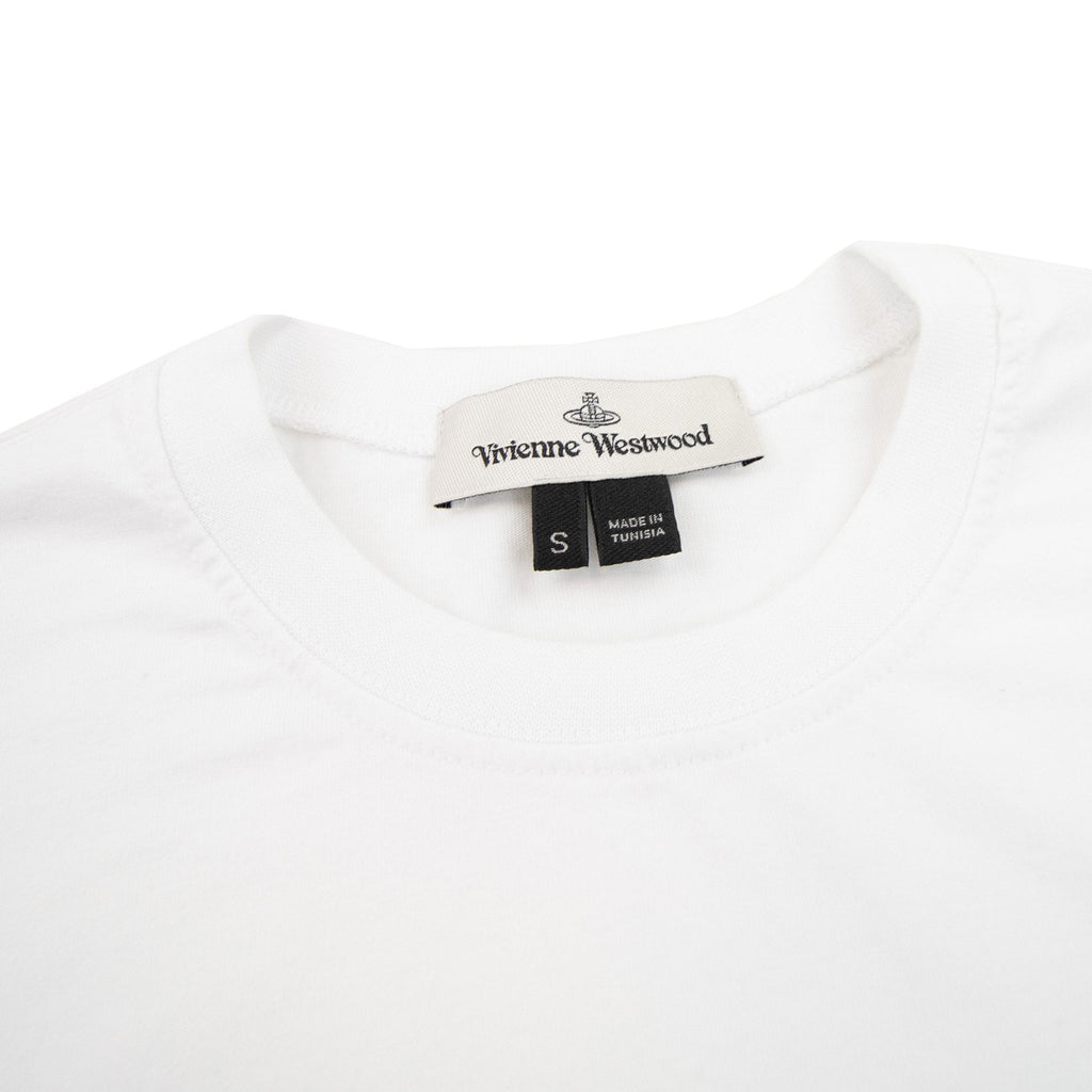 Vivienne Westwood Embroidered Orb Log Classic T Shirt White A401