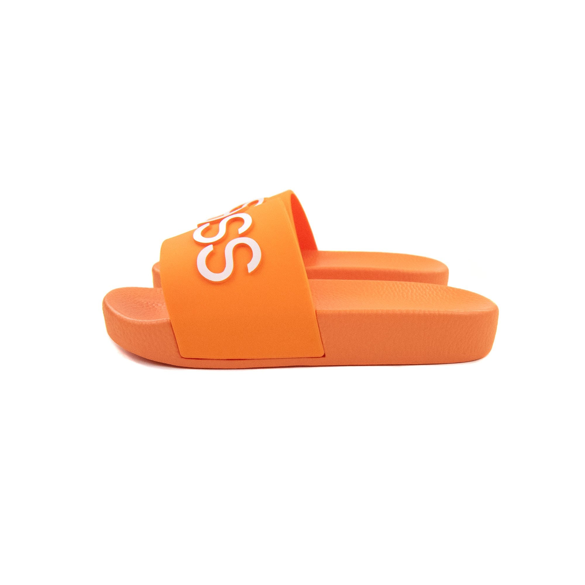 Hugo Boss Kids Embossed Logo Sliders Orange 401