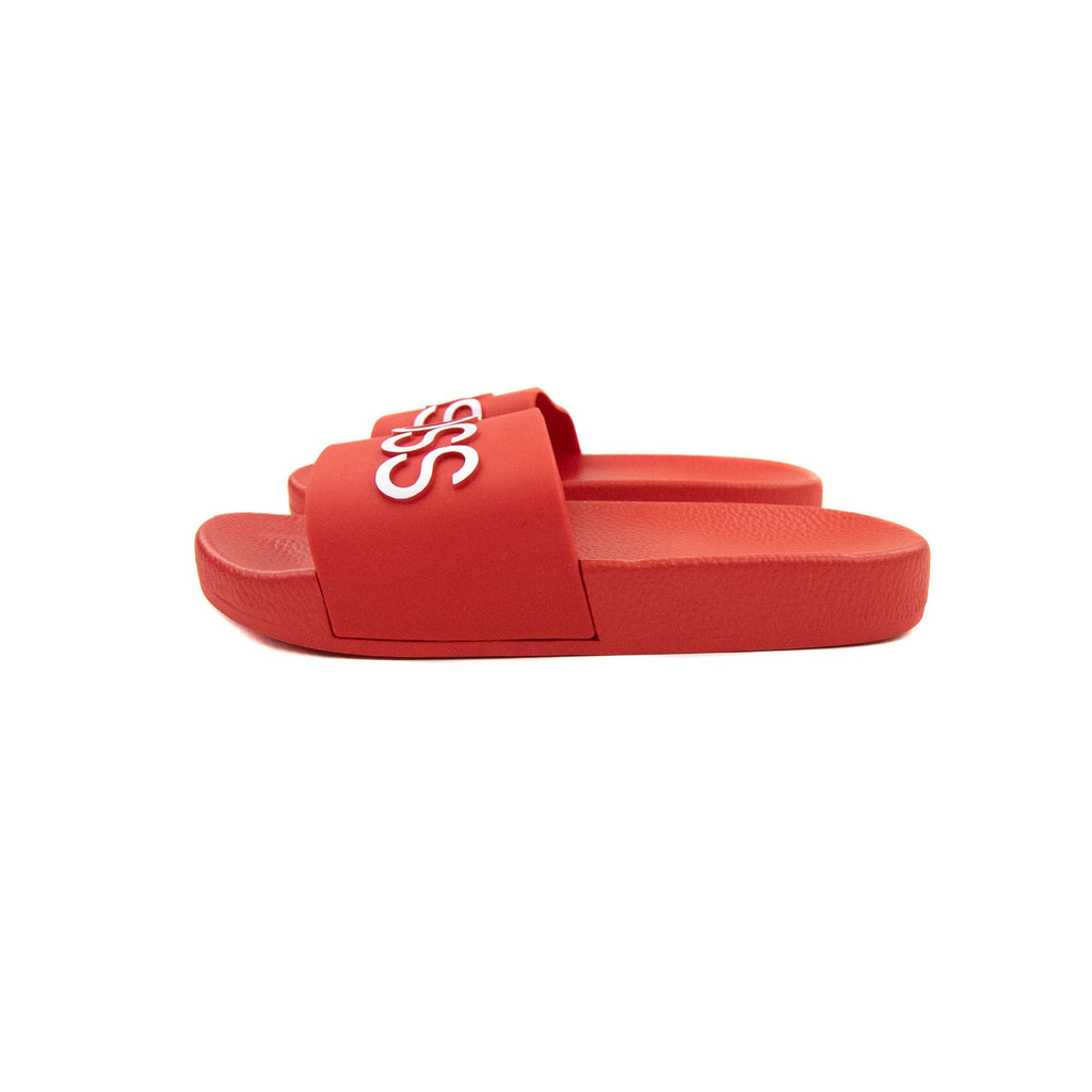 Hugo Boss Kids Embossed Logo Sliders Red 991