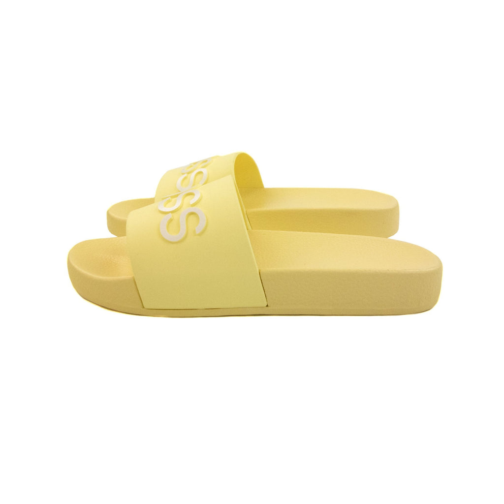Hugo Boss Kids Embossed Logo Sliders Yellow 528