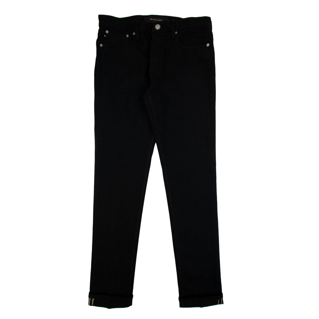 Emporio Armani J75 Slim-fit Selvedge Jeans Denim Nero 0005
