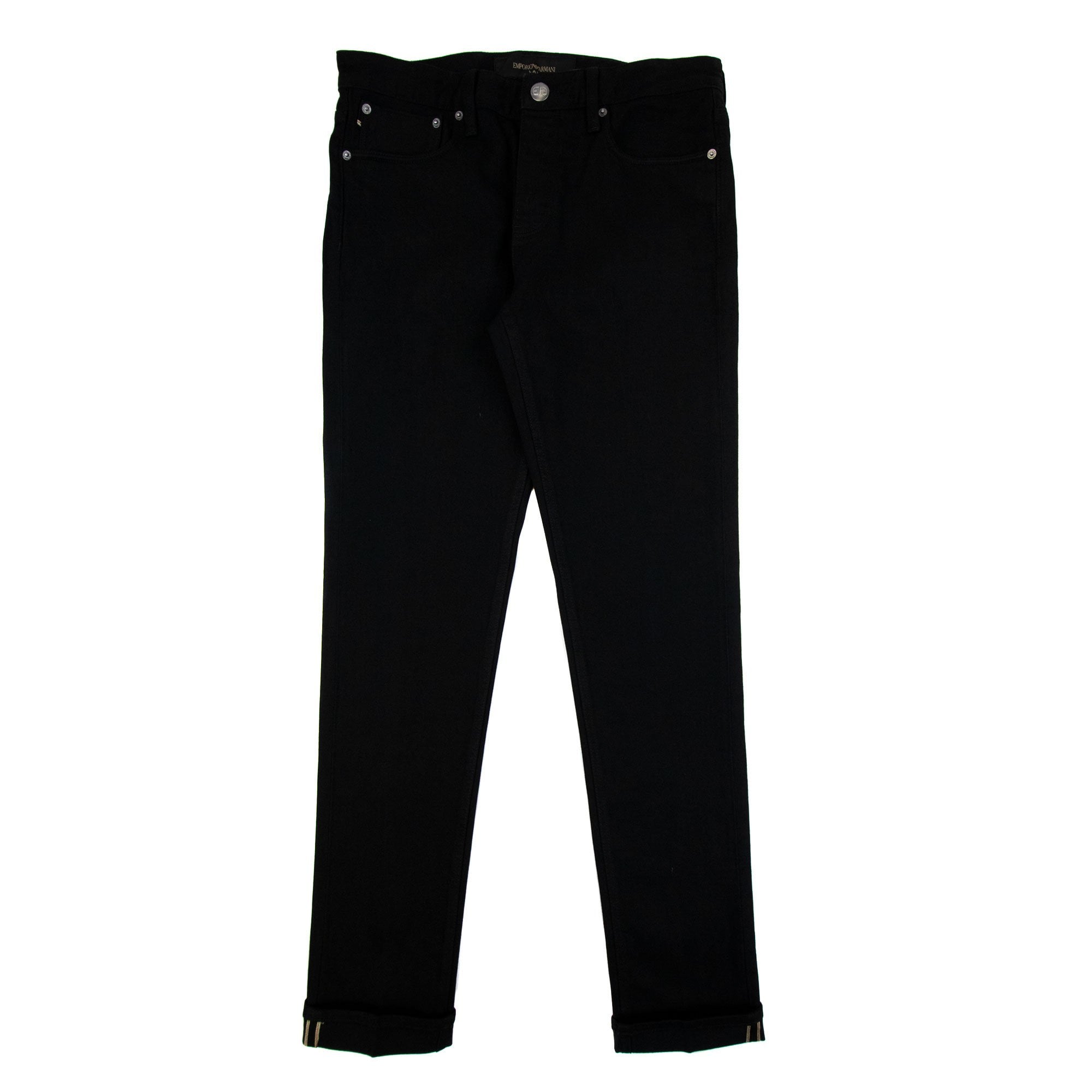 Emporio Armani J75 Slim-fit Selvedge Jeans Denim Nero 0005