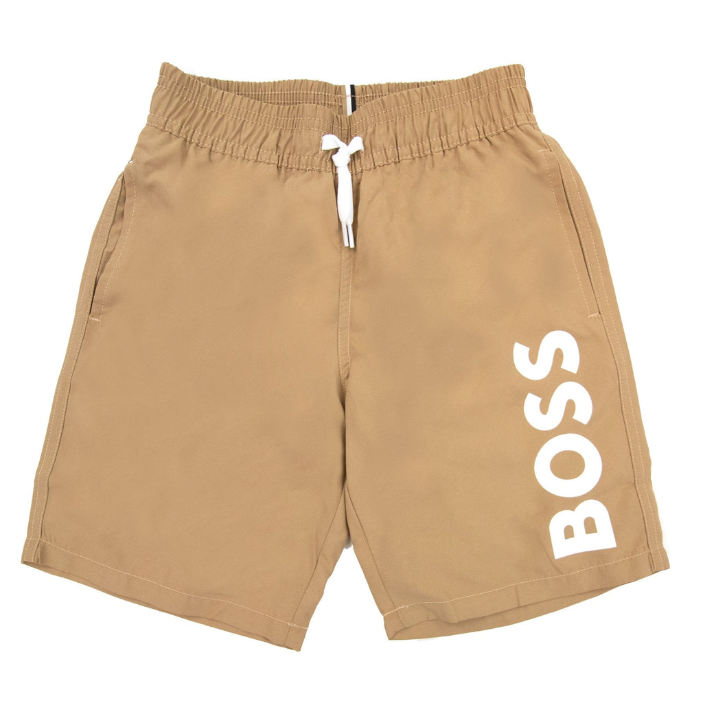 Hugo Boss Kids Infant Logo Swim Shorts Beige 269