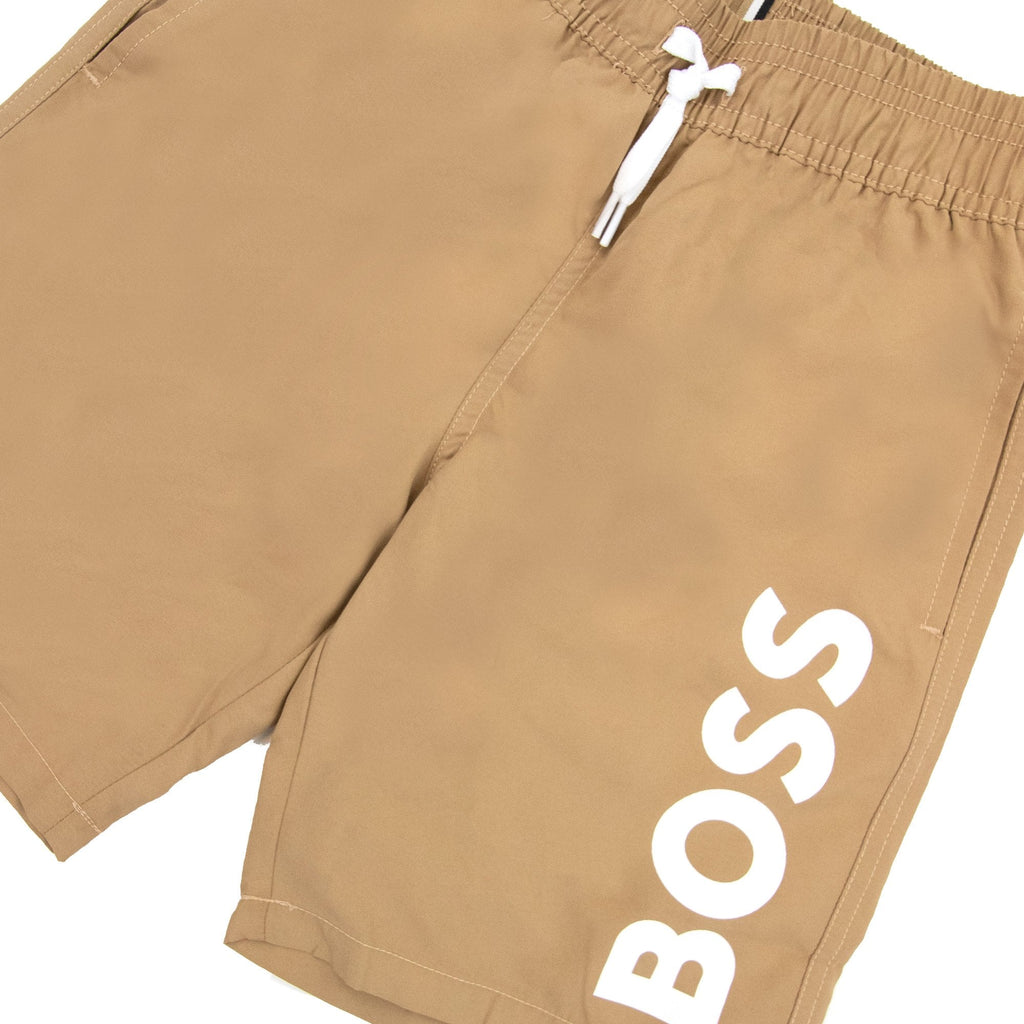 Hugo Boss Kids Infant Logo Swim Shorts Beige 269