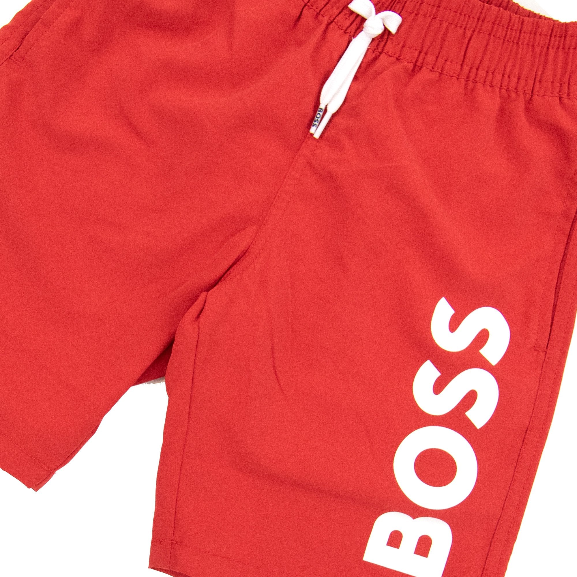 Hugo Boss Kids Infant Logo Swim Shorts Red 991