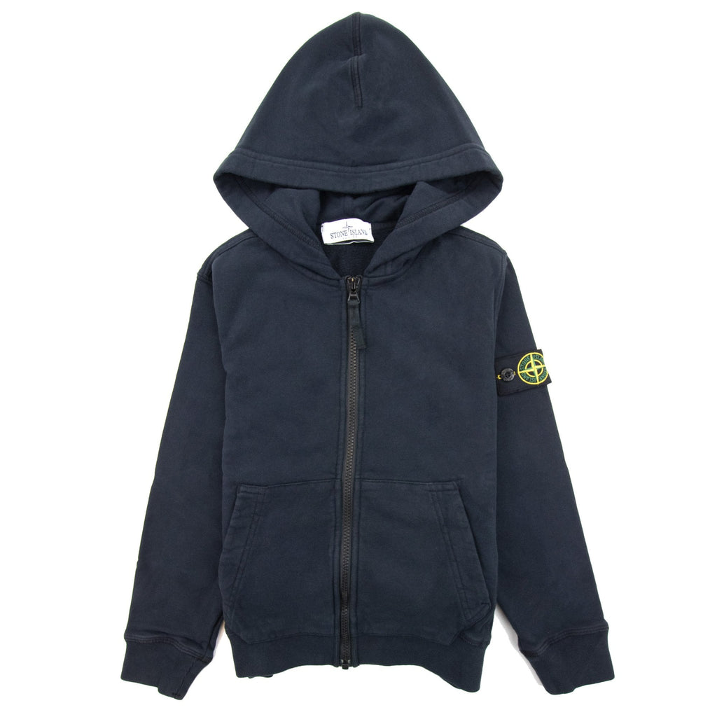Stone Island Junior Zip Hoody Kids Navy Blue