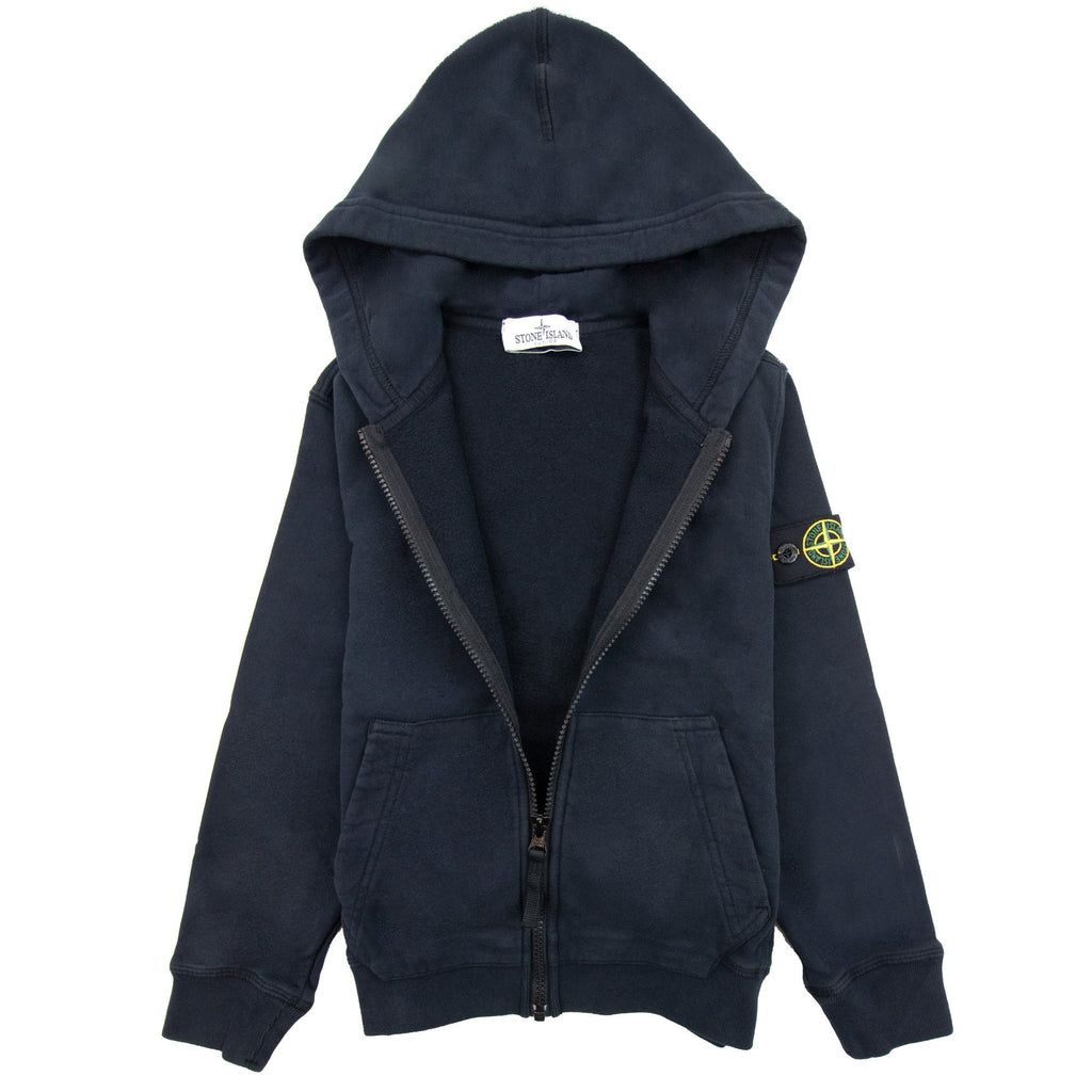 Stone Island Junior Zip Hoody Kids Navy Blue