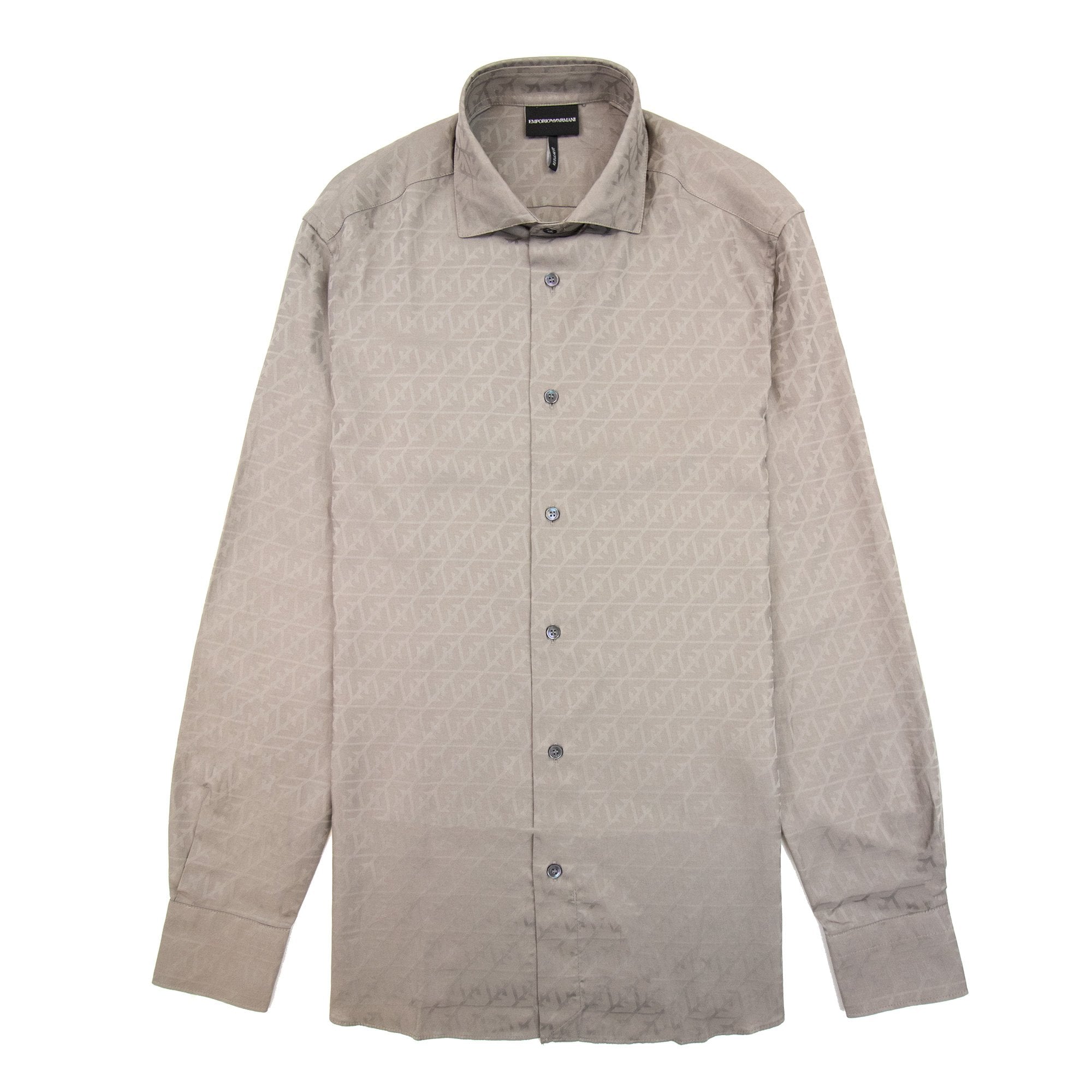 Emporio Armani Emporio All Over Jacquard Shirt Grey