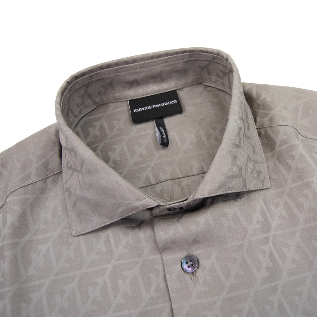 Emporio Armani Emporio All Over Jacquard Shirt Grey