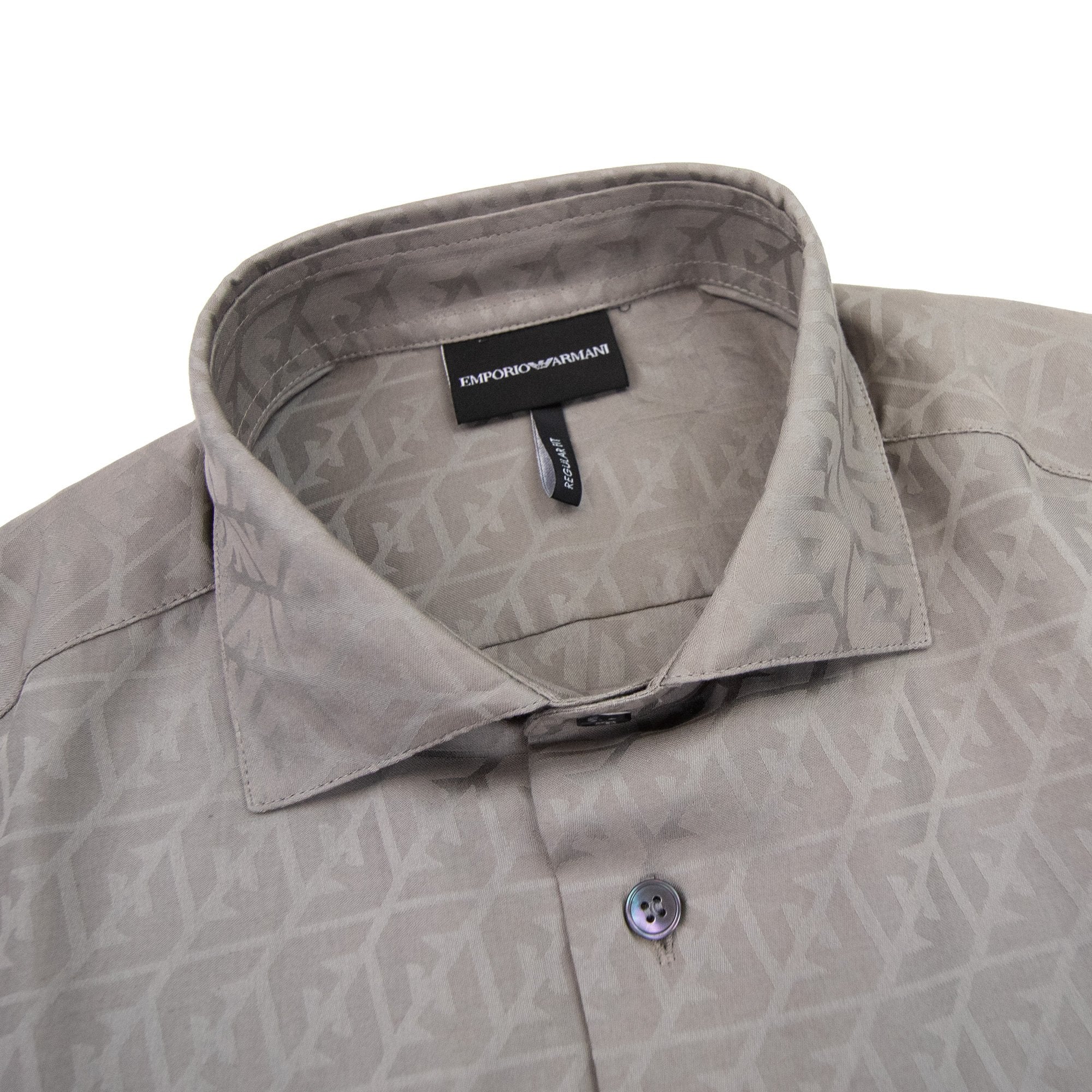 Emporio Armani Emporio All Over Jacquard Shirt Grey