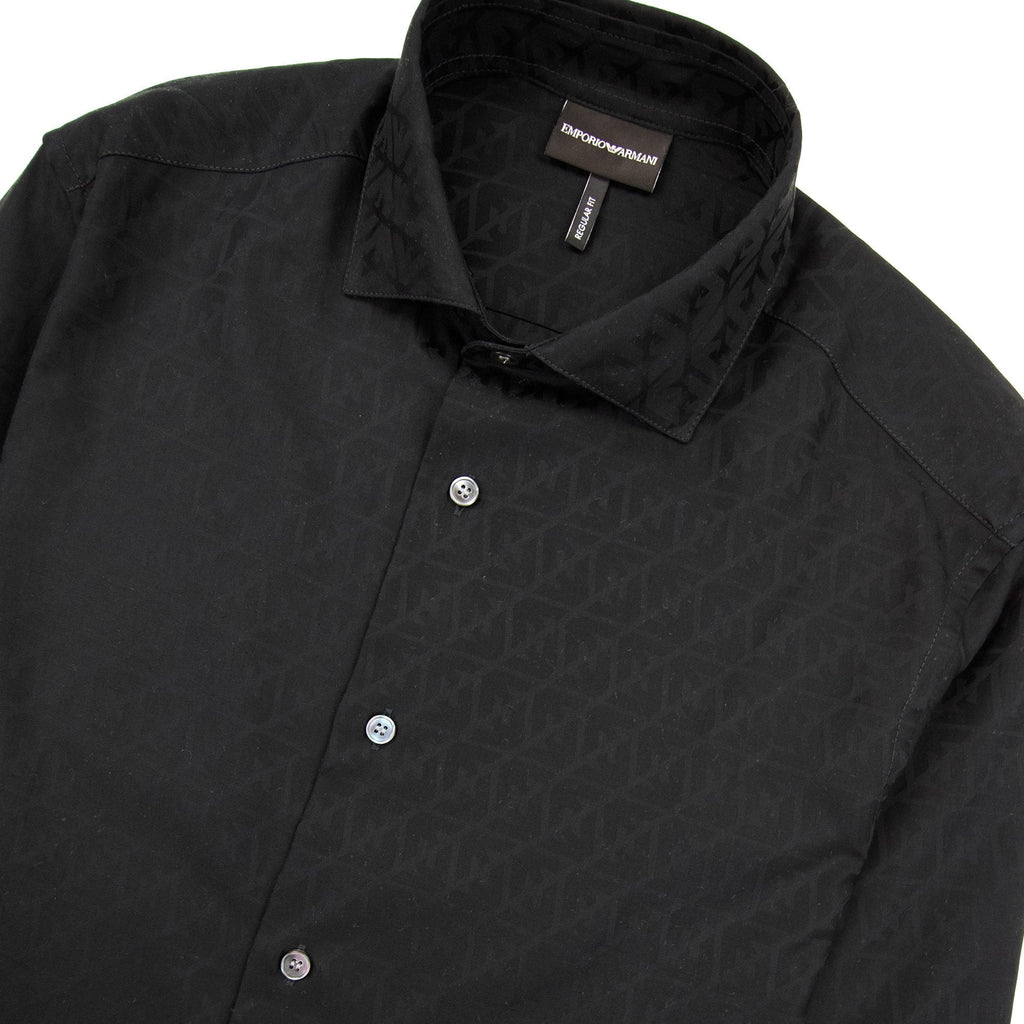 Emporio Armani Emporio All Over Jacquard Shirt Nero