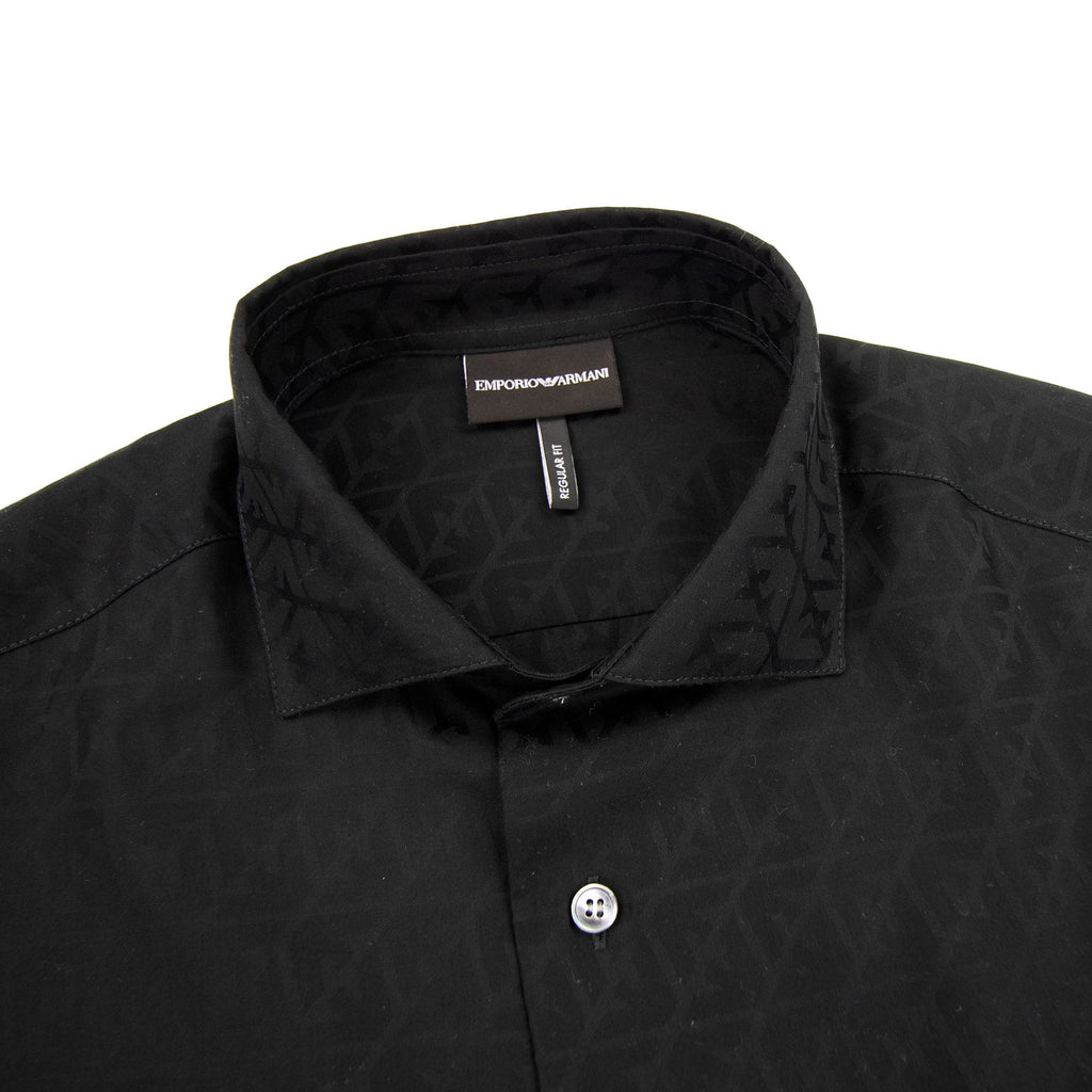 Emporio Armani Emporio All Over Jacquard Shirt Nero