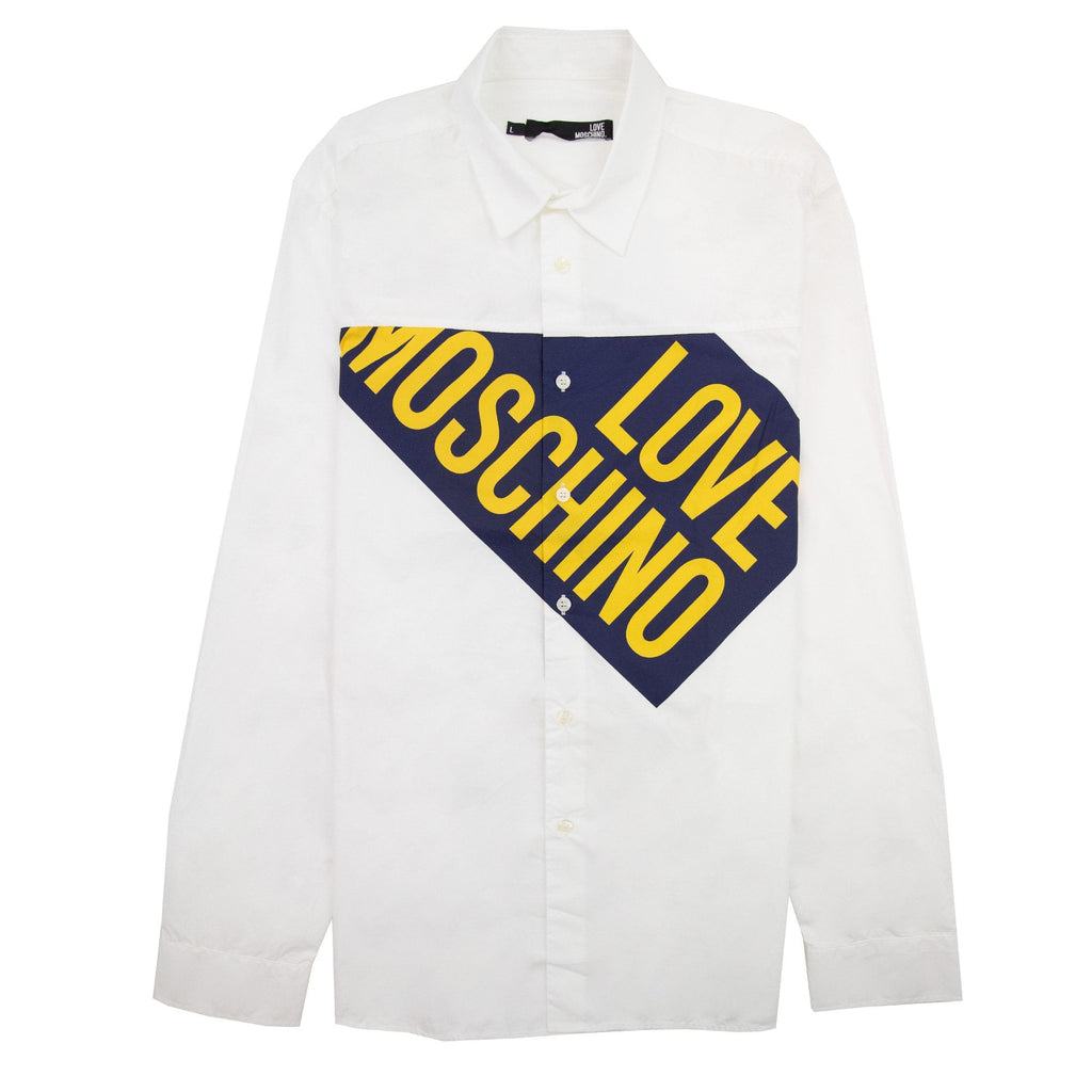 Love Moschino Logo Long Sleeve Shirt White
