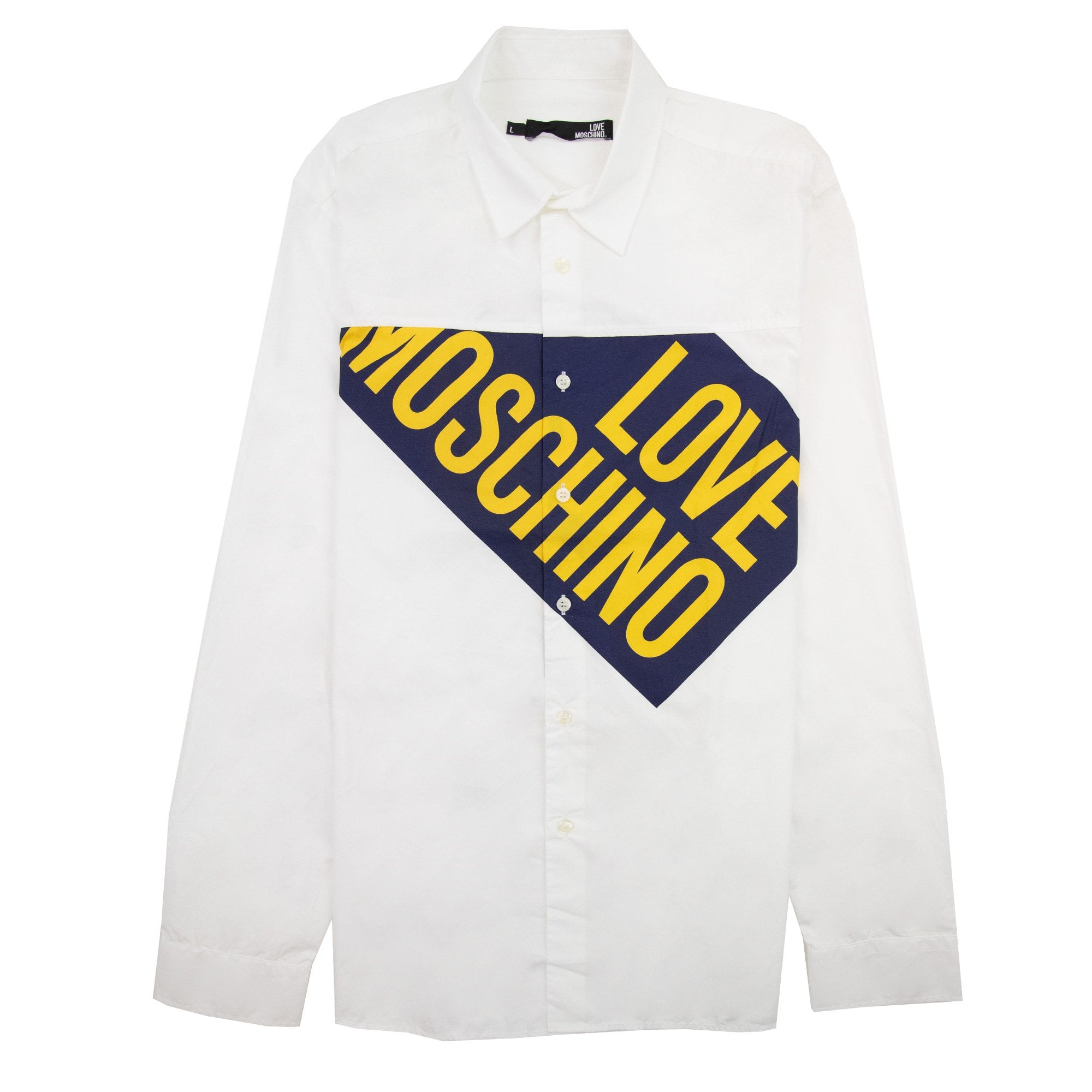 Love Moschino Logo Long Sleeve Shirt White