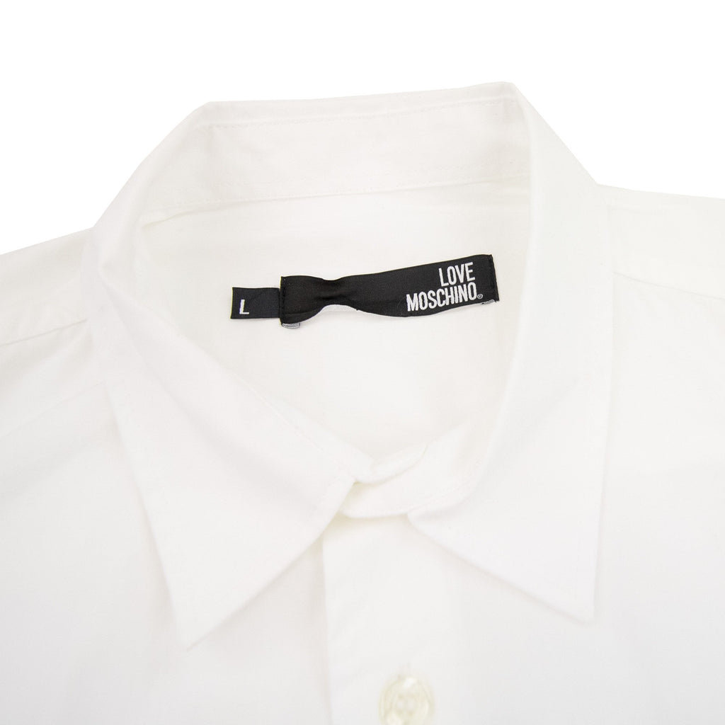 Love Moschino Logo Long Sleeve Shirt White