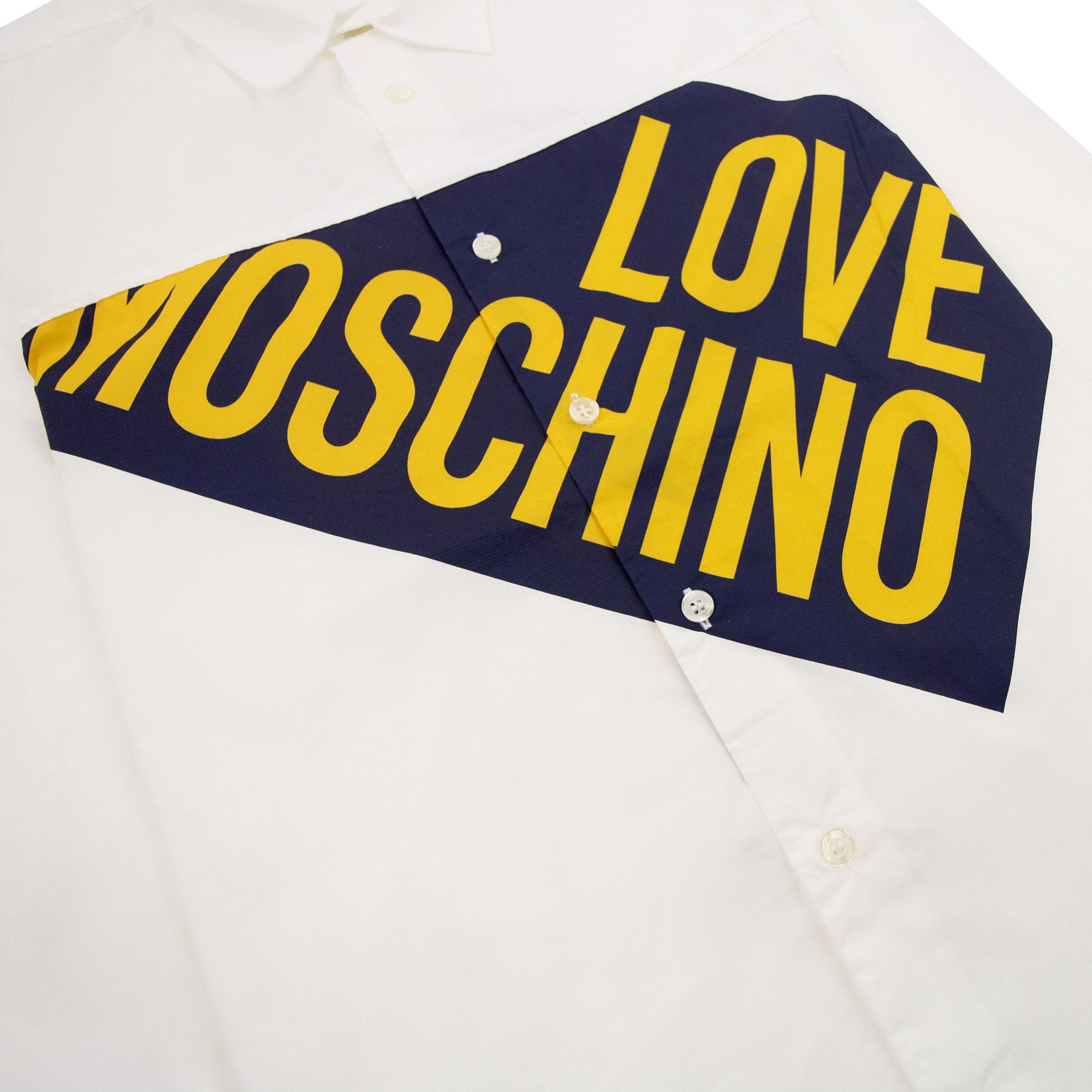 Love Moschino Logo Long Sleeve Shirt White