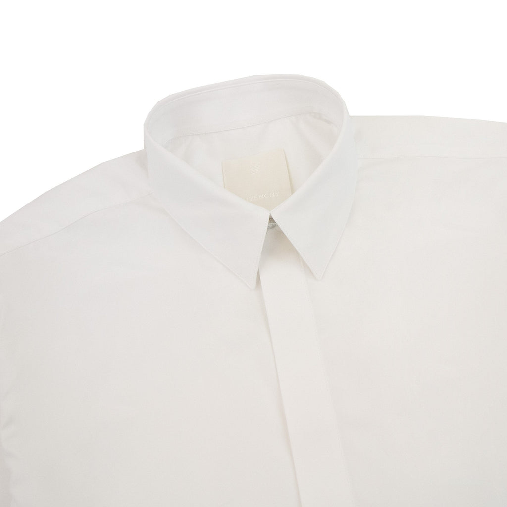 Givenchy Shirt In 4g Embroidered Poplin White 100