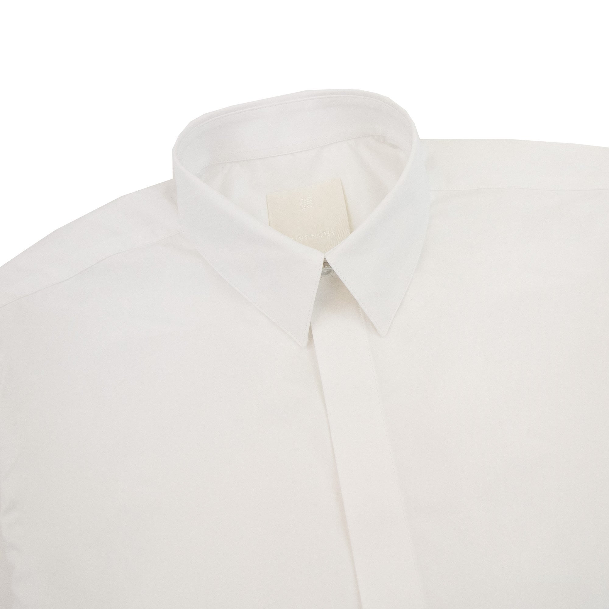Givenchy Shirt In 4g Embroidered Poplin White 100