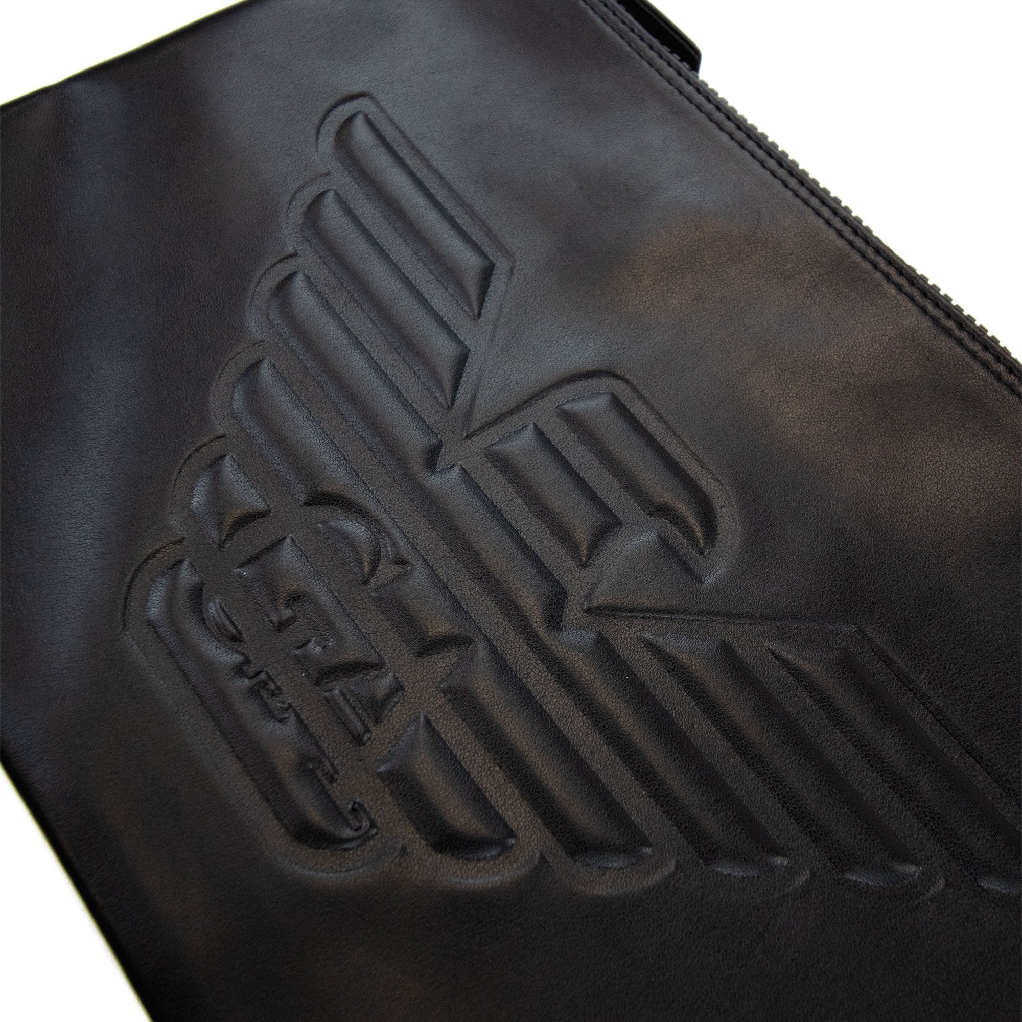 Emporio Armani Logo Leather Wash Bag Black