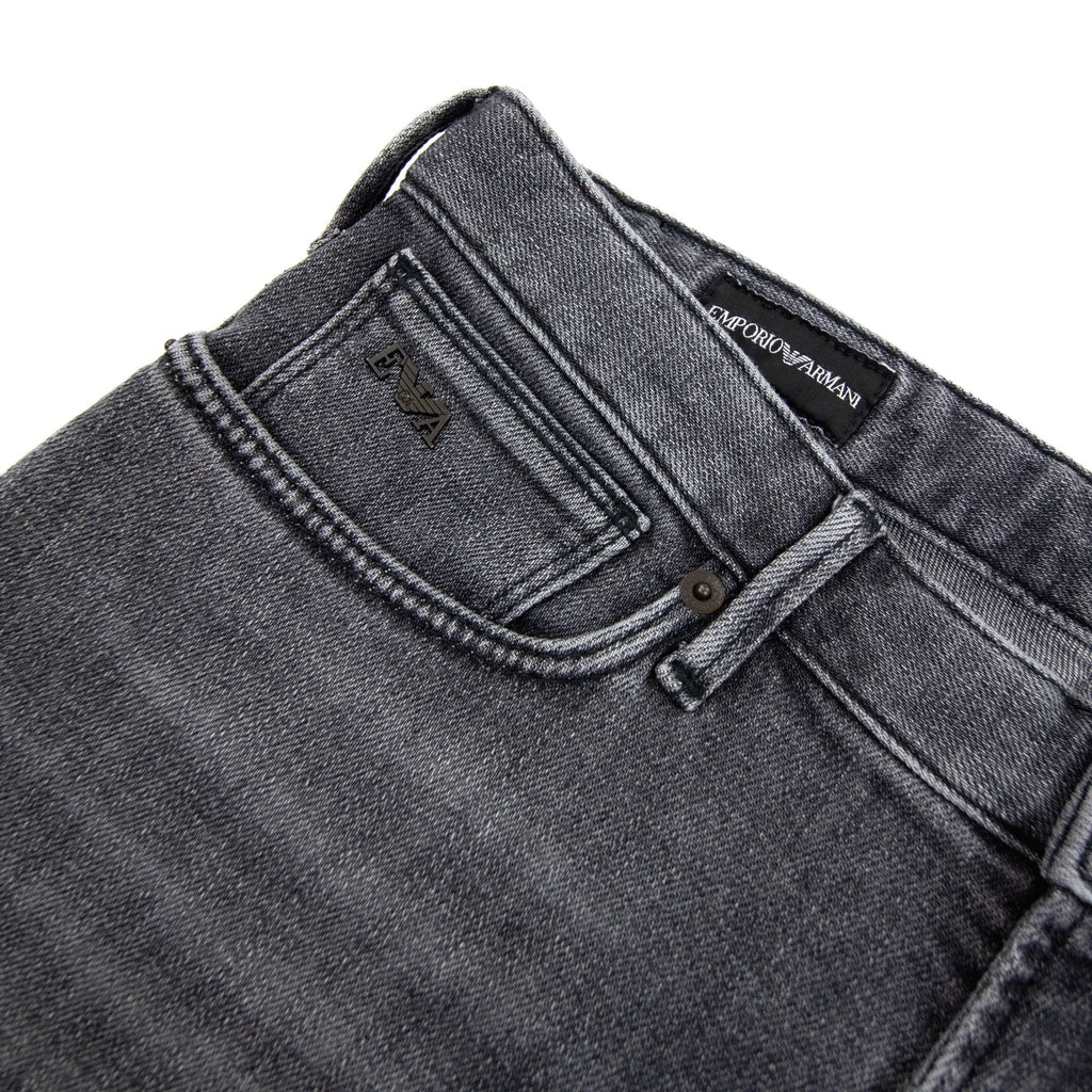 Emporio Armani J06 Slim Fit Organic Denim Jeans Denim Nero 0006