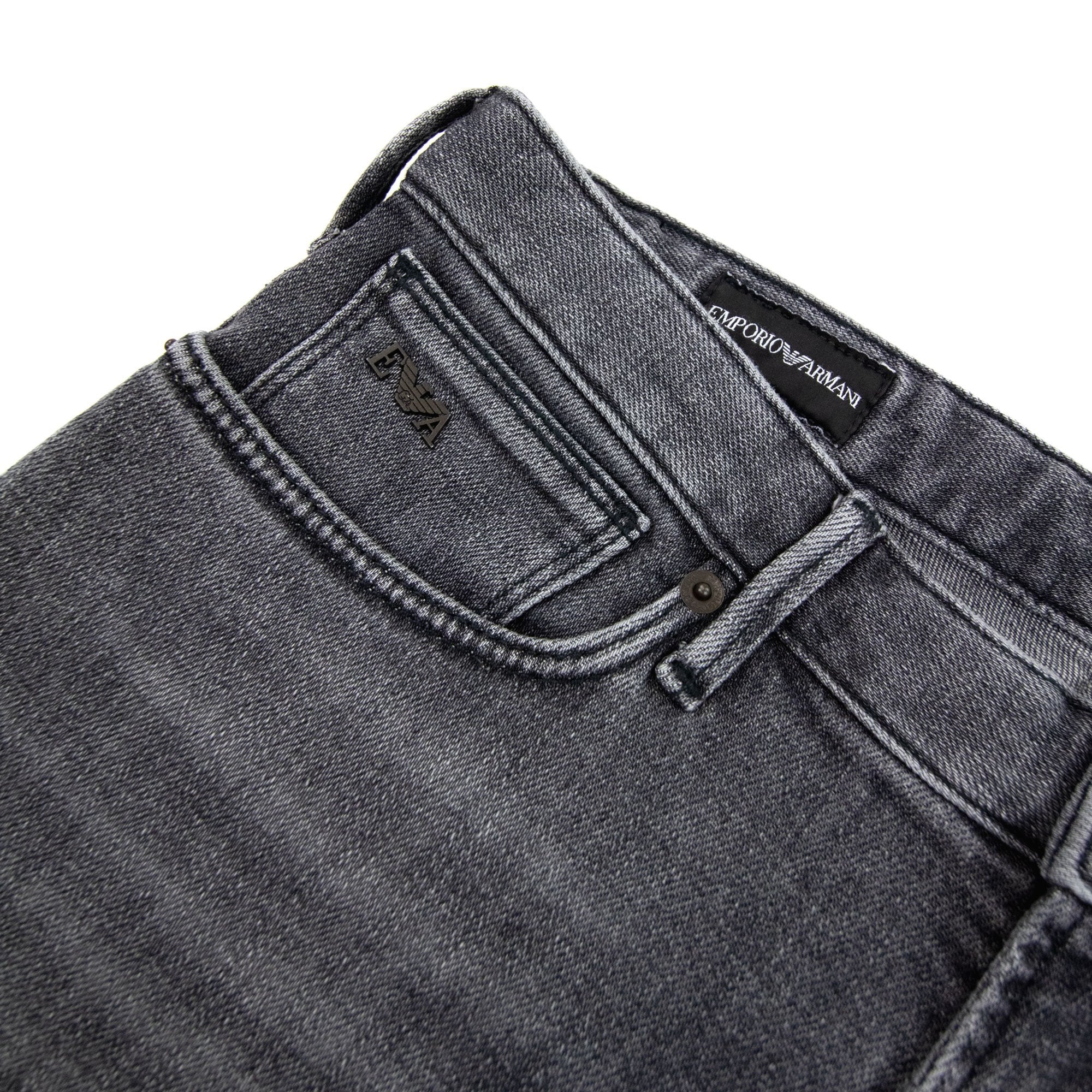 Emporio Armani J06 Slim Fit Organic Denim Jeans Denim Nero 0006