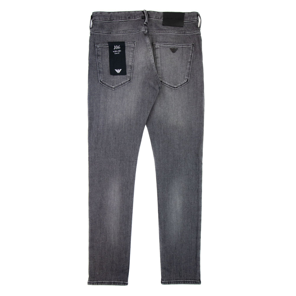 Emporio Armani J06 Slim Fit Organic Denim Jeans Denim Nero 0006
